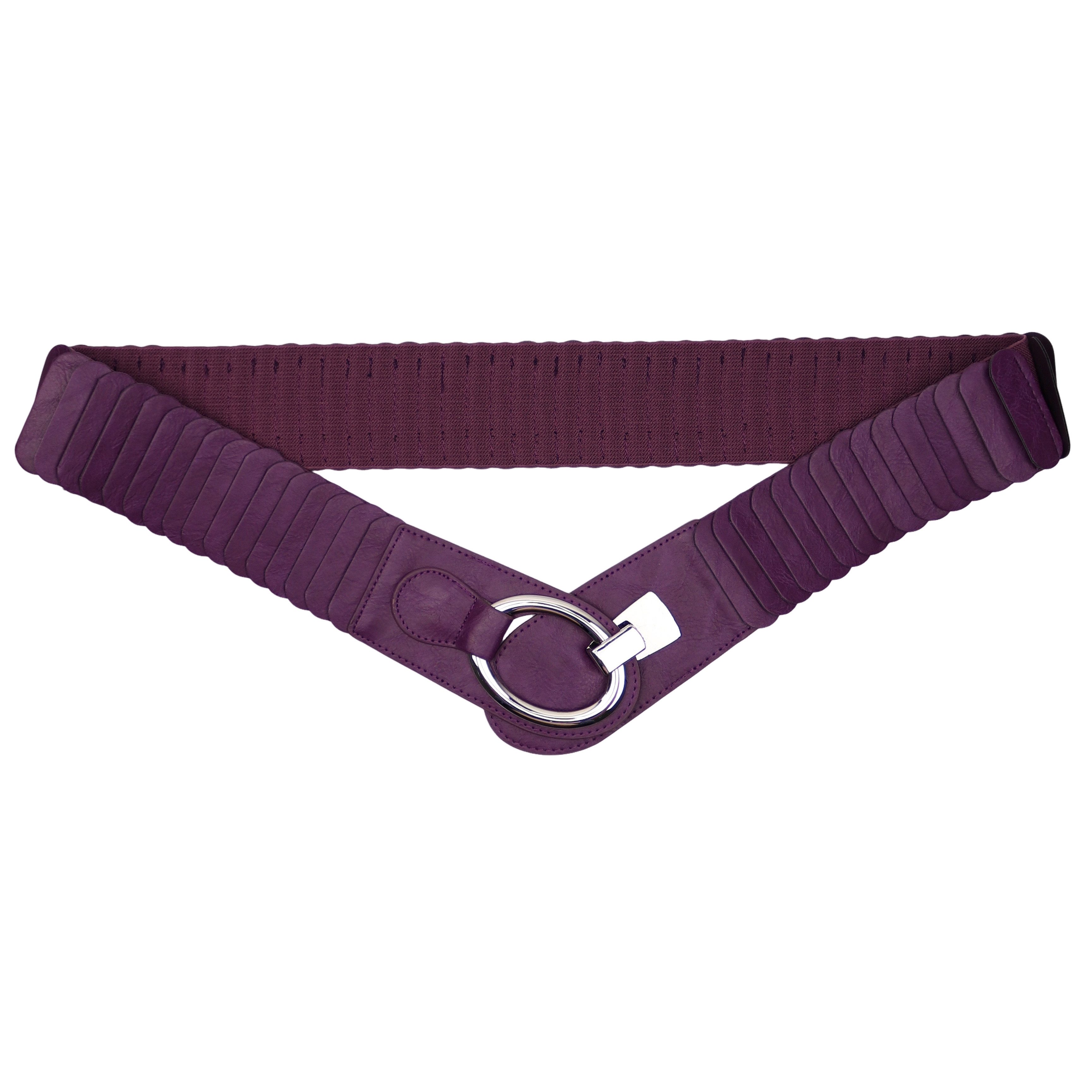 MIRROSI Taillengürtel Unifarbe breit 6cm XXL für Taillenumfang 100 bis ca. 140cm, ONESIZE (Angenehmes Tragesgefühl) Breiter Stretch Gürtel