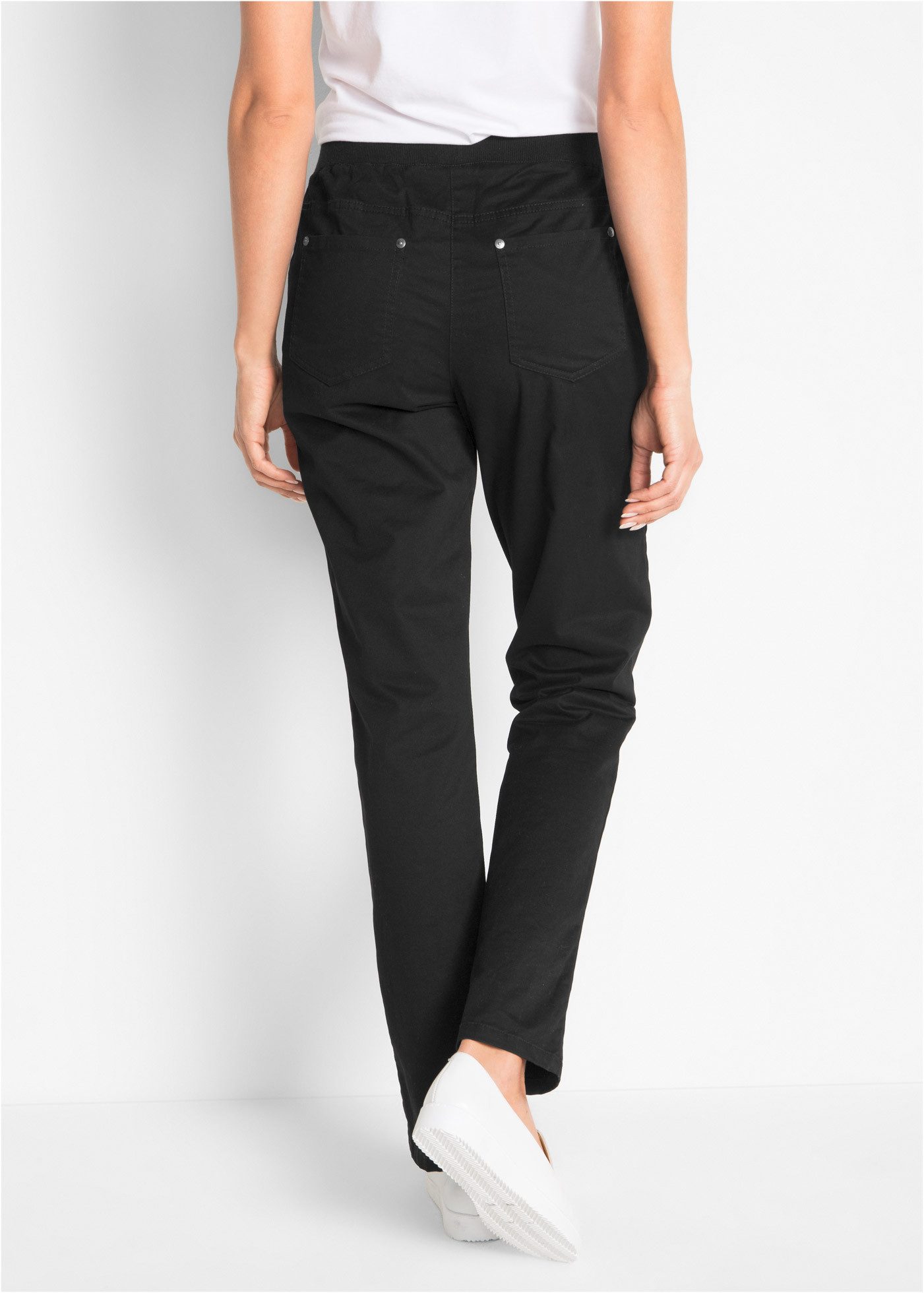bonprix Schlupfhose aus elastischem Baumwoll-Mix, Regular Fit, gerades Bein günstig online kaufen