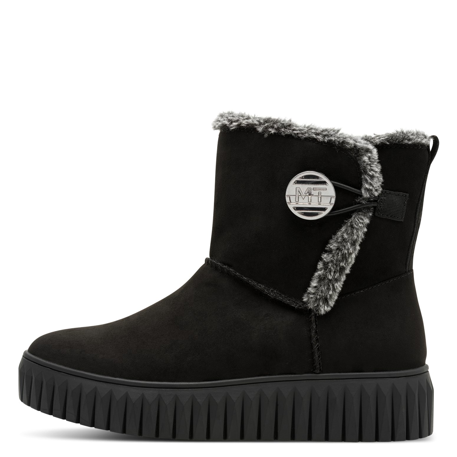 MARCO TOZZI Winterboots Plateau, Reißverschlussboots mit Fellimitat am Schaftrand