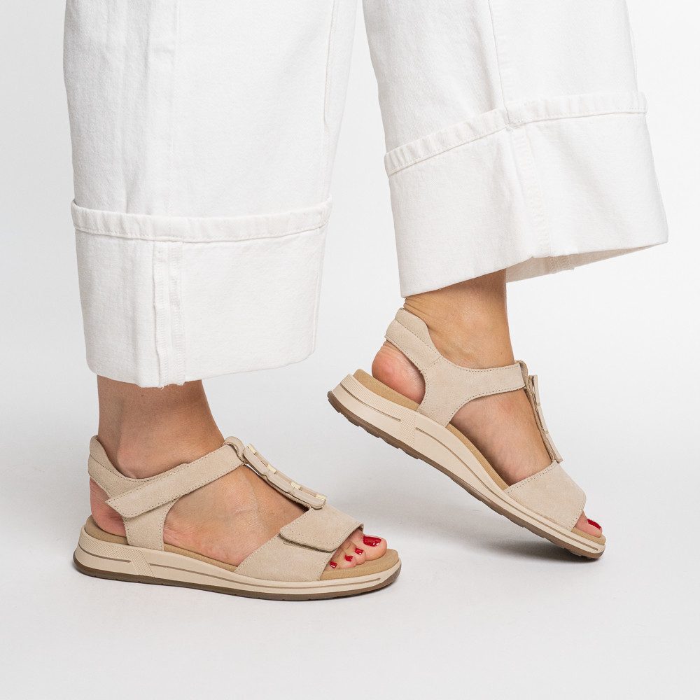 Ara OSAKA-S Keilsandalette Keilabsatz, Riemchensandale mit High Soft-Funktion, H-Weite