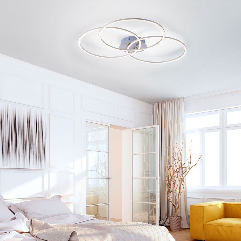 Deckenleuchte, Simply Wohnzimmerlampe LED Warmweiß, Deckenlampe etc-shop Dim LED LED-Leuchtmittel Deckenleuchte verbaut, fest
