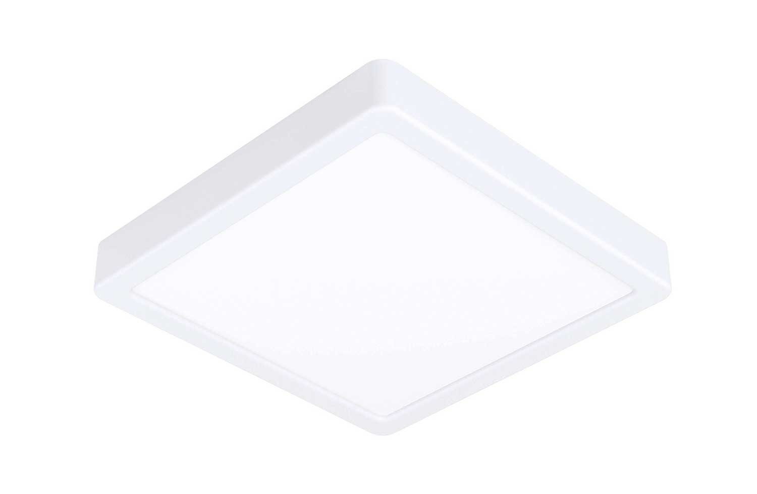 Deckenleuchte LED EGLO Kunststoffschirm, FUEVA, LED Warmweiß, 21 cm, integriert, x Weiß, 21 Stahl, fest LED 1-flammig, Deckenlampe