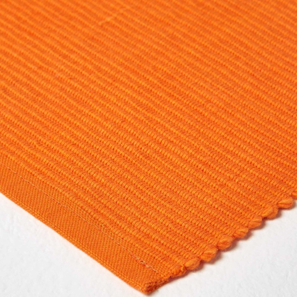 Homescapes Platzset Tischset orange im 2er-Set – 30 x 45 cm, 100% Baumwolle