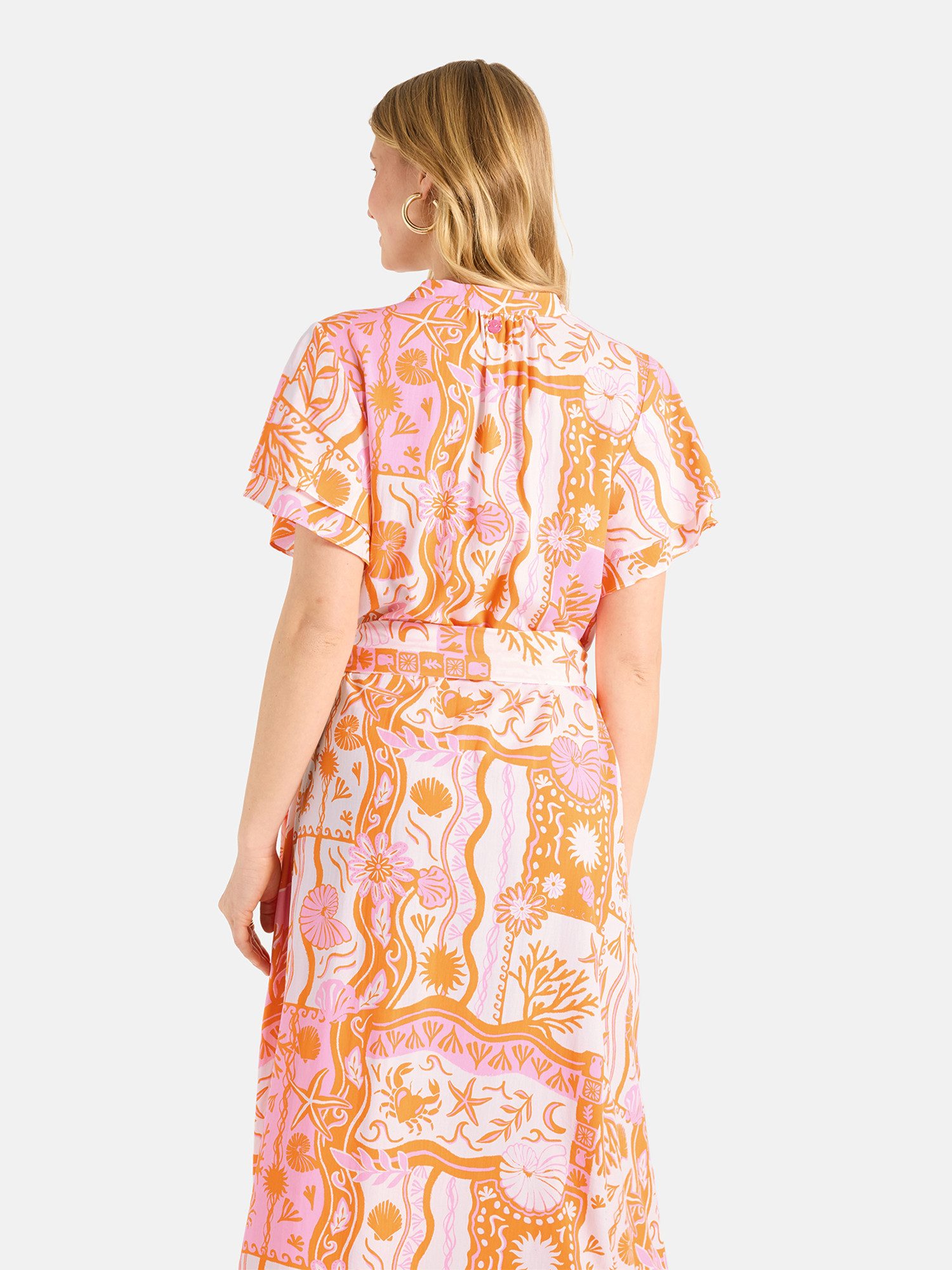 Lieblingsstück Midikleid ElnaL mit Taillengürtel, kragenlos