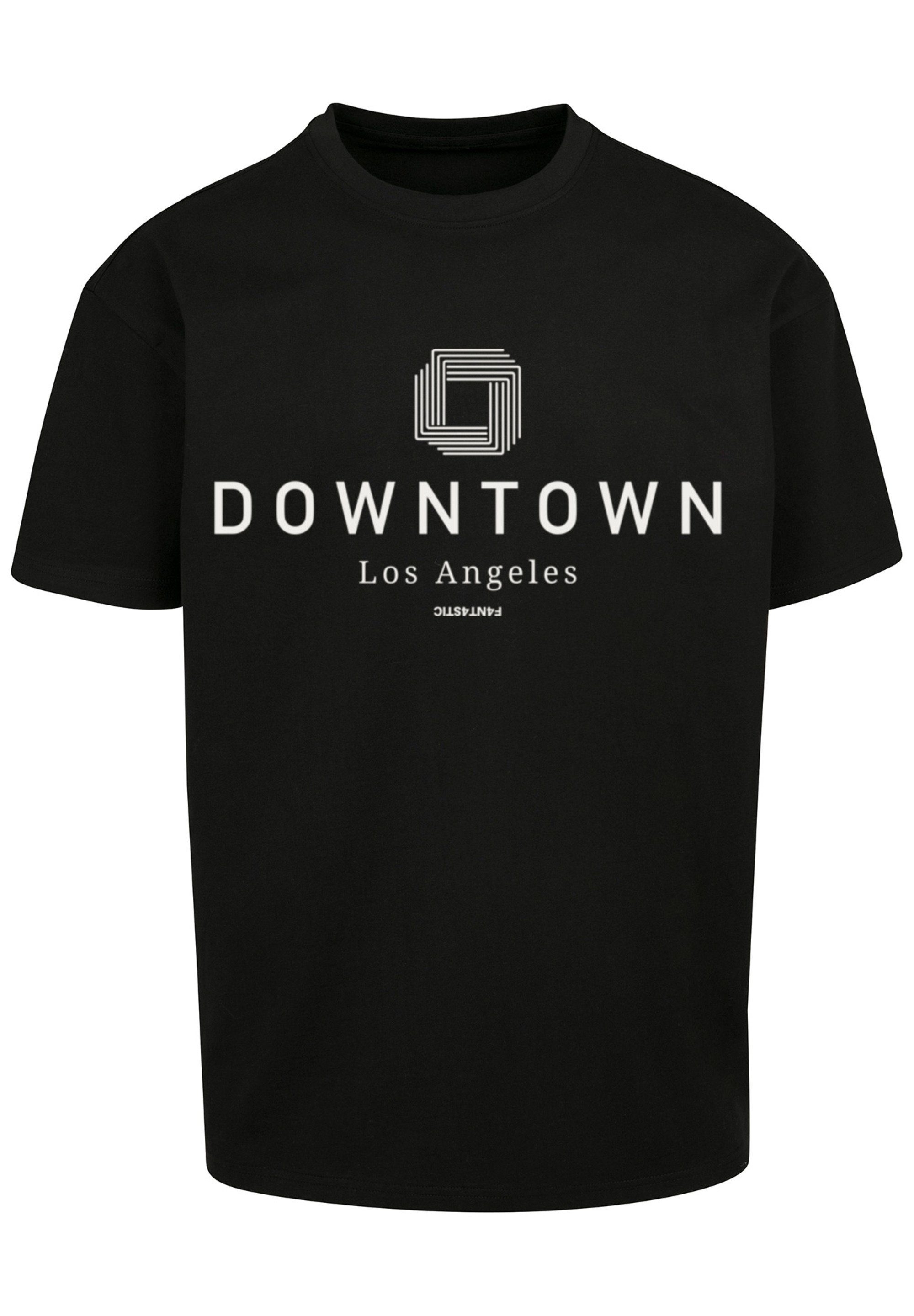 schwarz Downtown F4NT4STIC T-Shirt Print TEE LA OVERSIZE