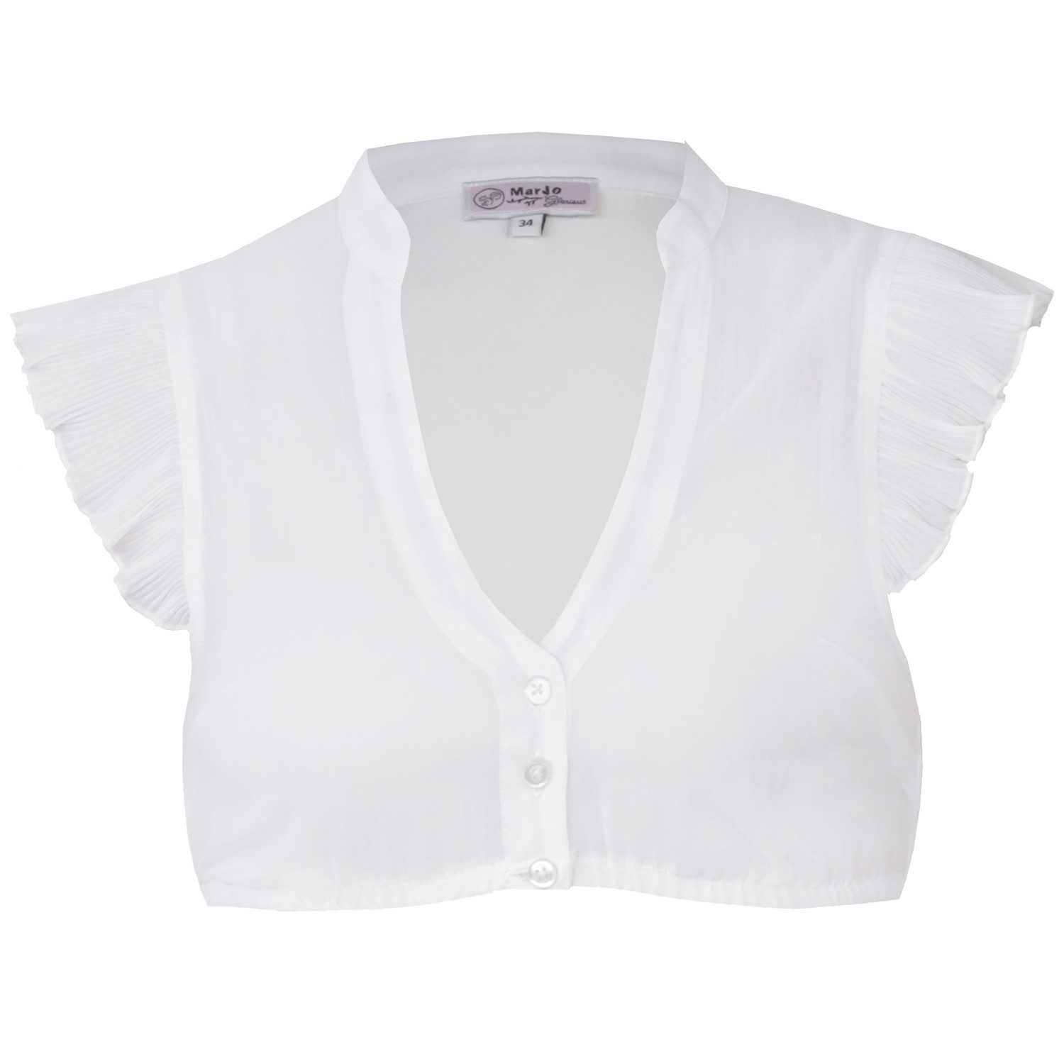 Dirndlbluse MarJo 'Kemnath' Flügelarm, Weiß