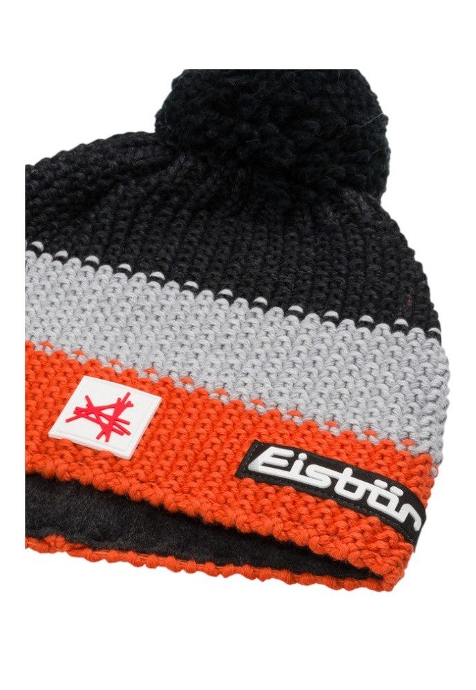 Eisbär Bommelmütze Wintermütze (Pompon) Star SA Kinder - orange/schwarz/grau - 1 Stück