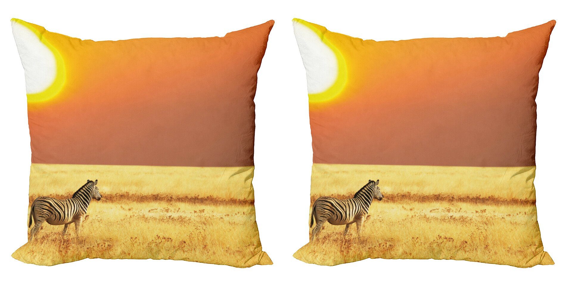 Sunset Modern Abakuhaus Tropical Digitaldruck, Kissenbezüge Tier Stück), Doppelseitiger Accent Zebra (2