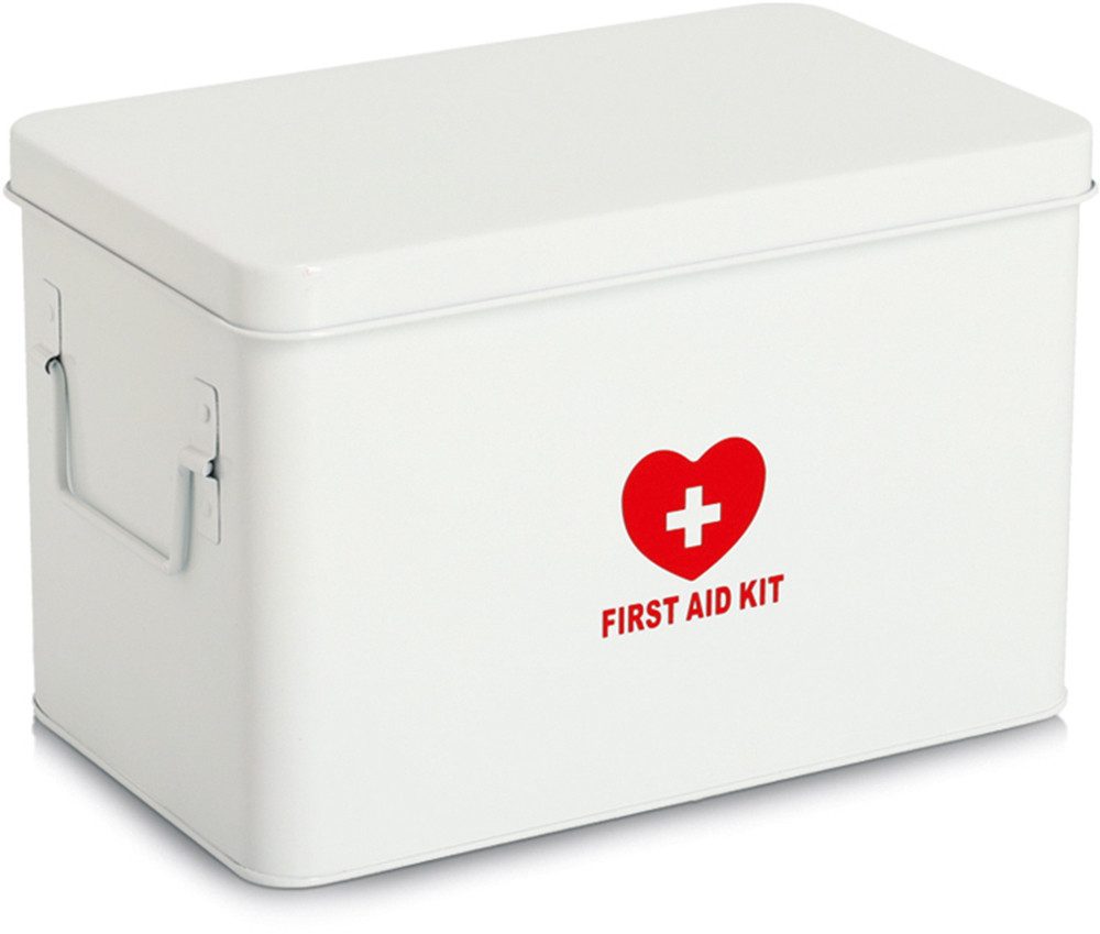 Zeller Present Aufbewahrungsbox Metall, weiß, robust, dekorativ, flexibles Ordungssystem