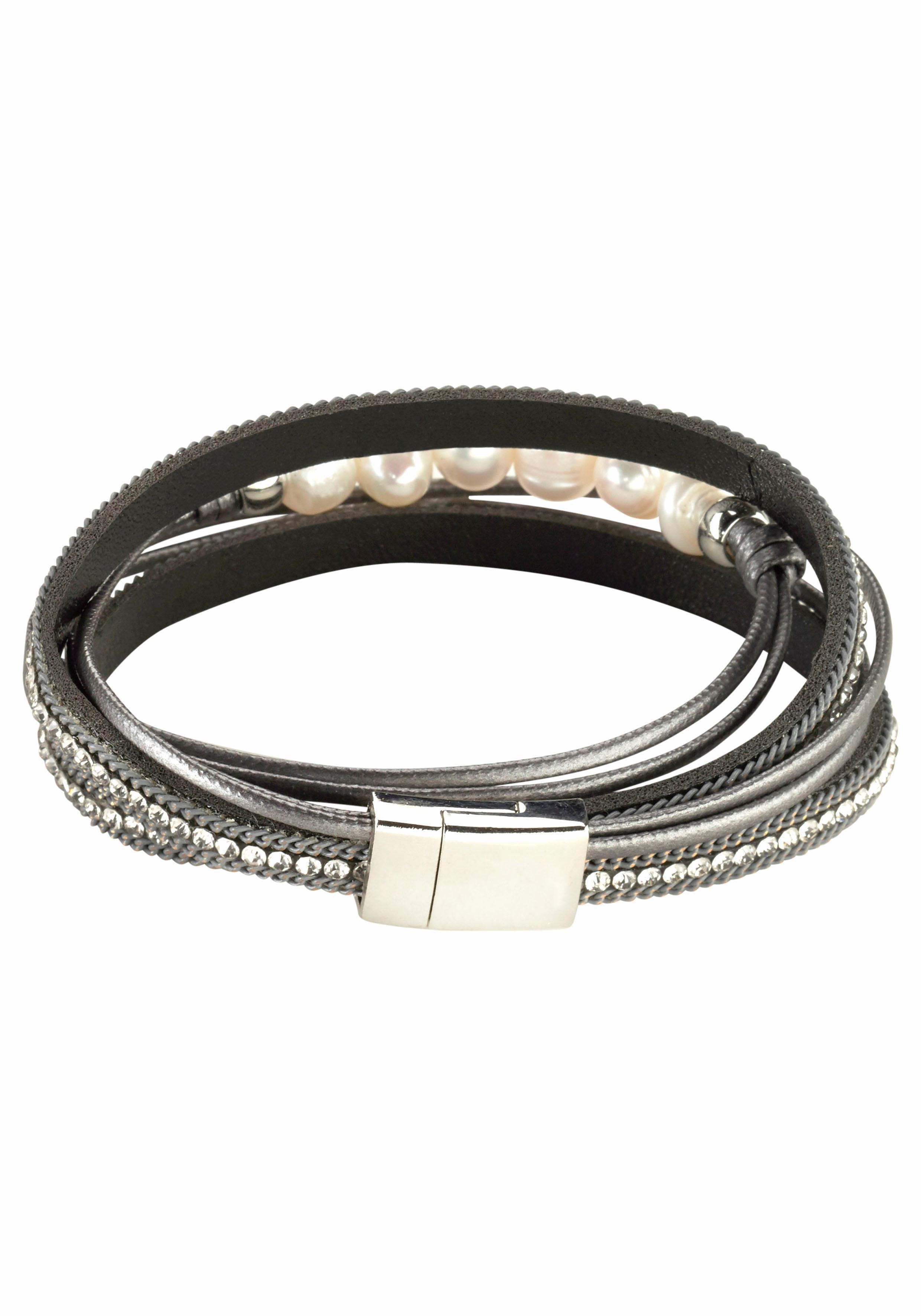 Firetti Armband zum Wickeln, trendy, mit Strassstein - mit Wachsperle günstig online kaufen