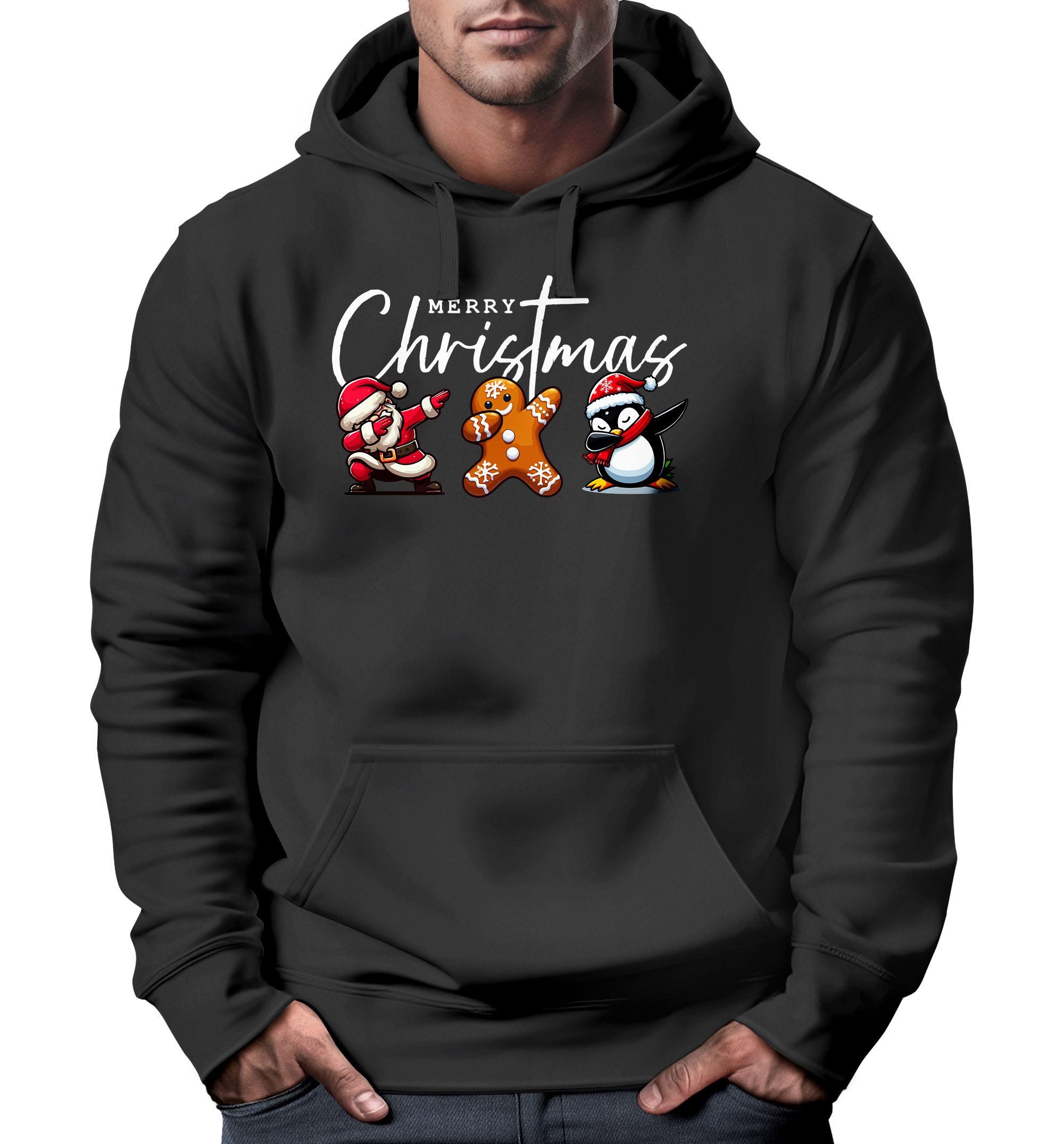 Hoodie Hoodie Herren Weihnachten Weihnachtspullover lustig Merry Christmas