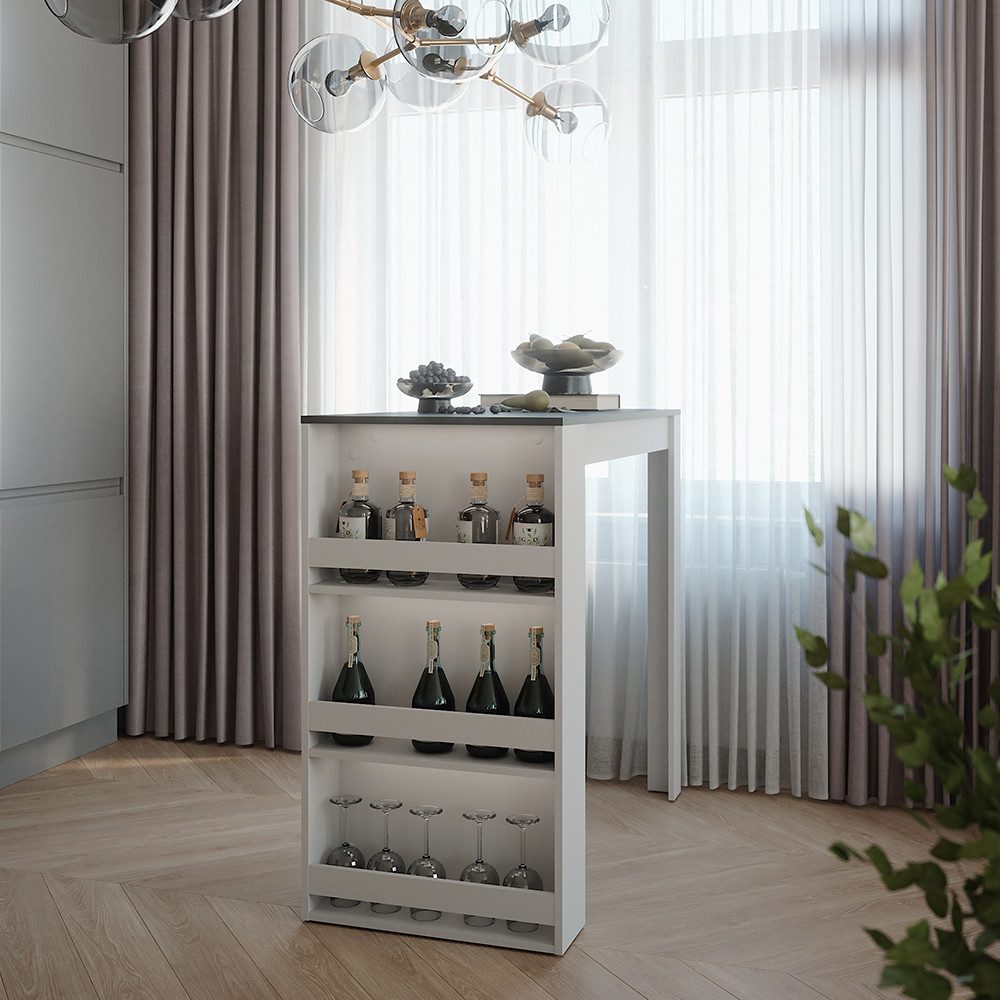 Vicco Bartisch Repose, Anthrazit/Weiß, 57 x 117 cm (1-St)
