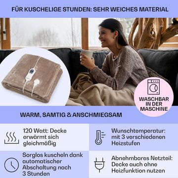 Klarstein Heizdecke Slanket, Set, Waschbar Superweiche Decke mit Ärmeln 155 x 180 Fernbedienung