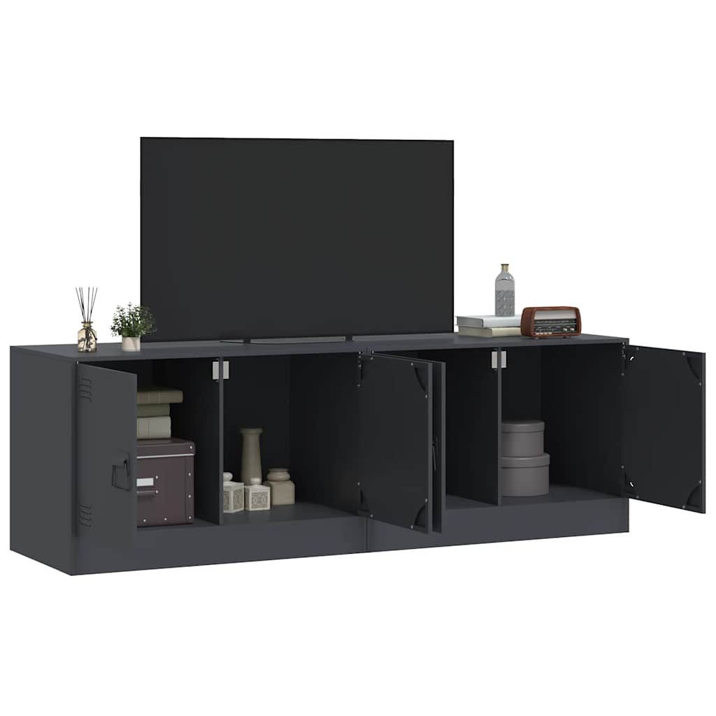 vidaXL TV-Schrank TV-Schränke 2 Stk. Anthrazit günstig online kaufen