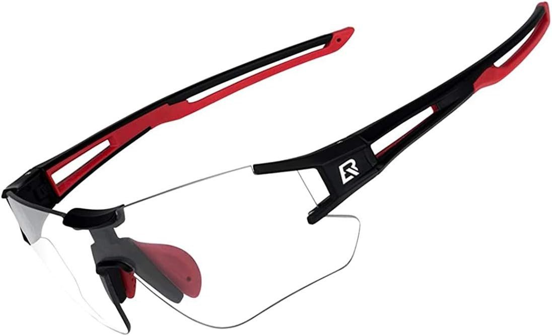 ROCKBROS Fahrradbrille Photochrome Fahrradbrille Damen Herren mit UV400 Schutz für Radsport
