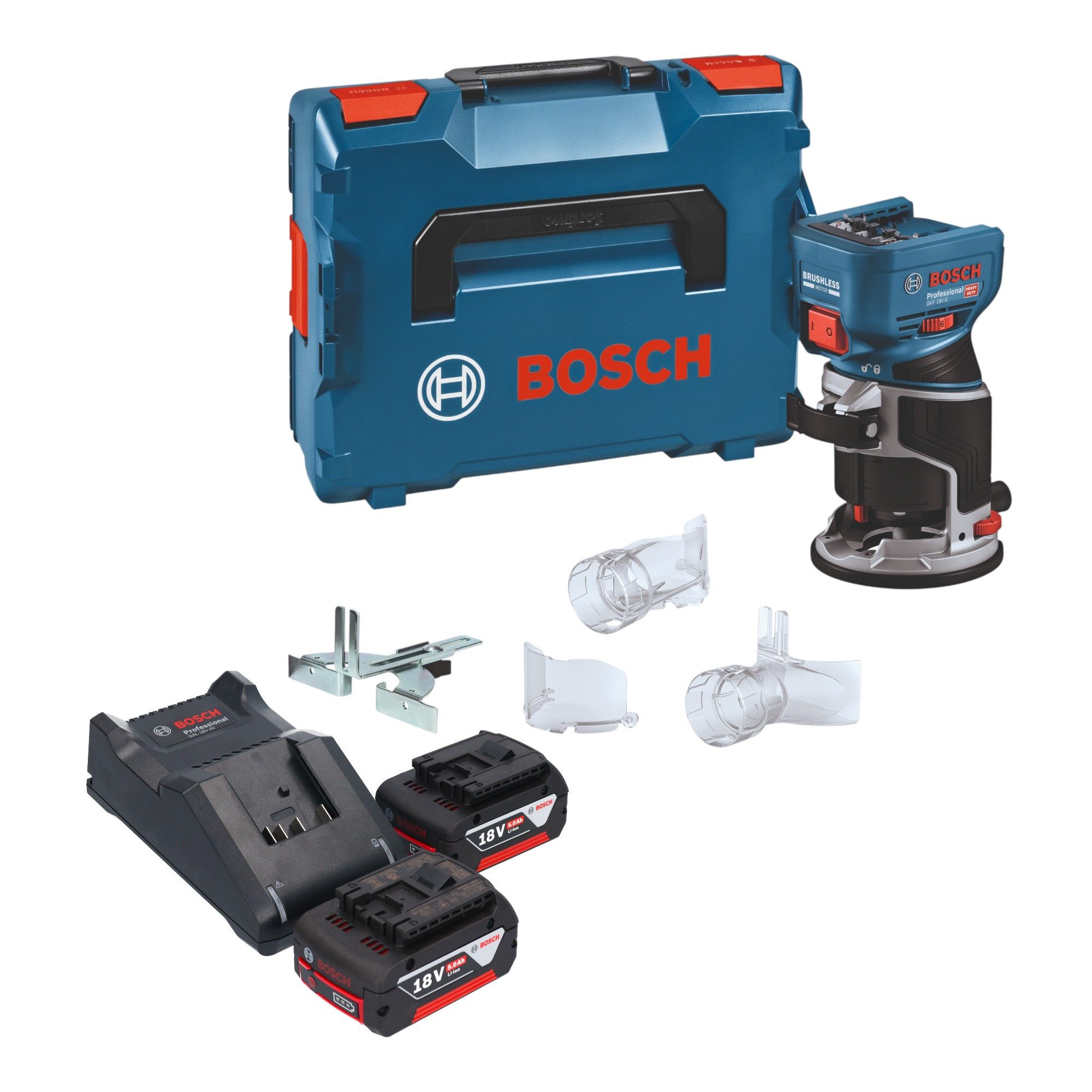 Bosch Professional Oberfräse GKF 18V-8 Professional Akku Kantenfräse 18 V 8,0 mm Brushless