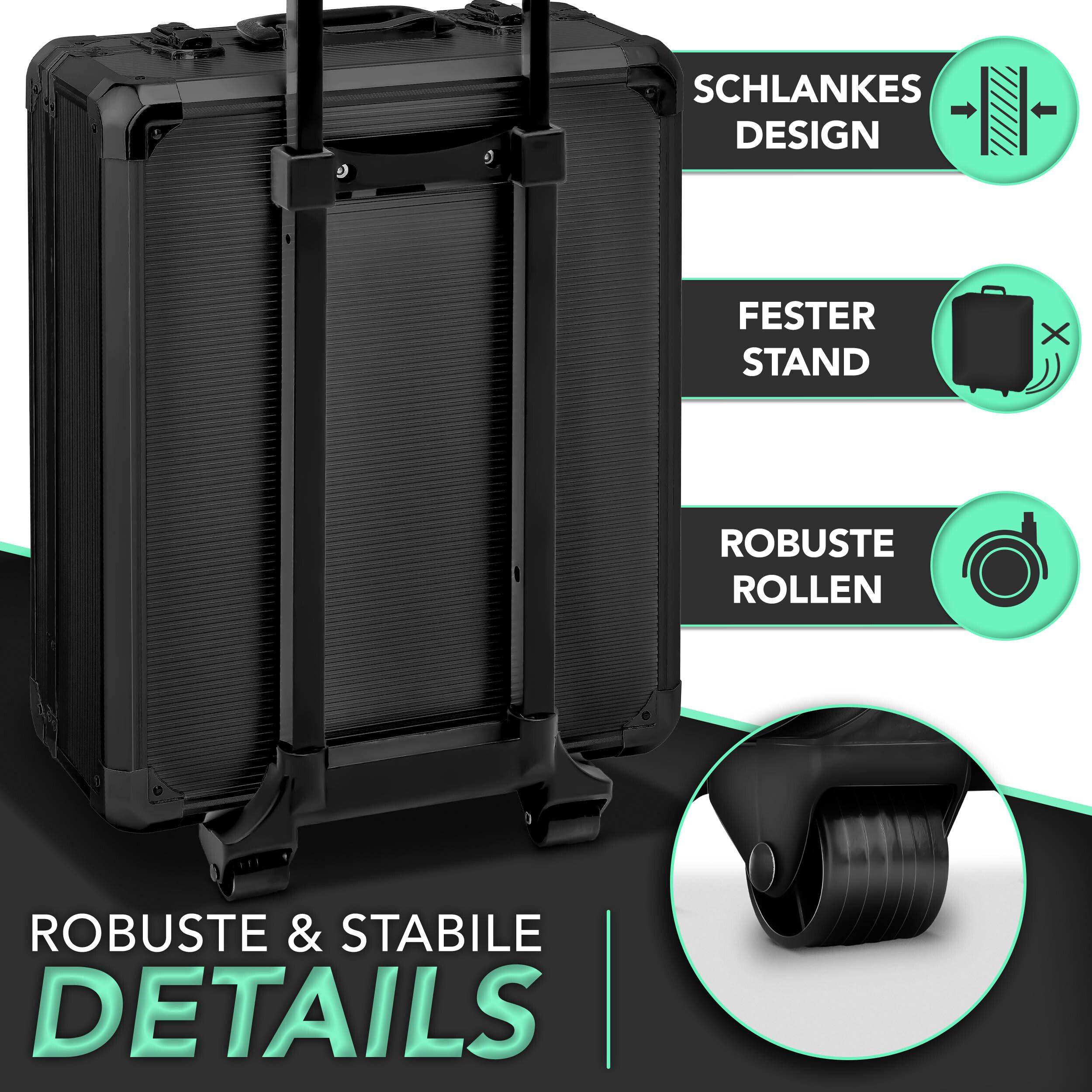 TRESKO Werkzeugset Werkzeugkoffer 1400 teilig XXL Set Werkzeugkasten gefüllt, (Chrom-Vanadium Stahl), Werkzeugkiste Profi Werkzeugtasche Werkzeug-Trolley – Bild 5 von 5