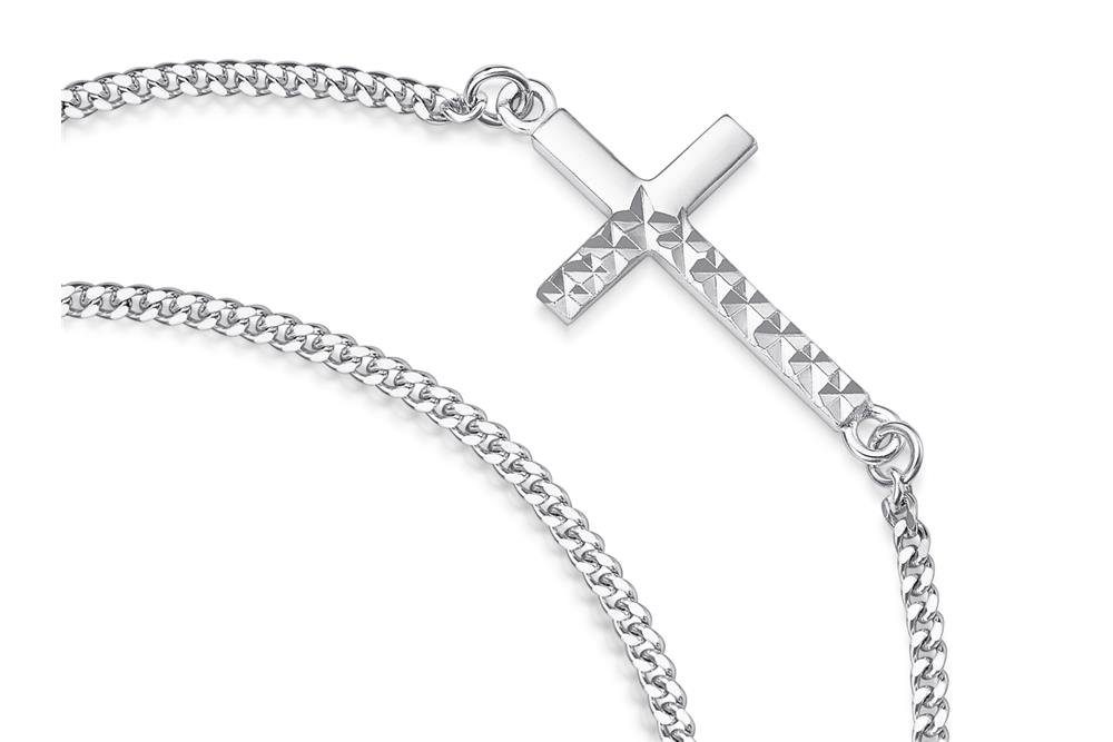 Silberkettenstore Silberarmband Panzerketten Armband 1,7mm mit eingehängtem günstig online kaufen