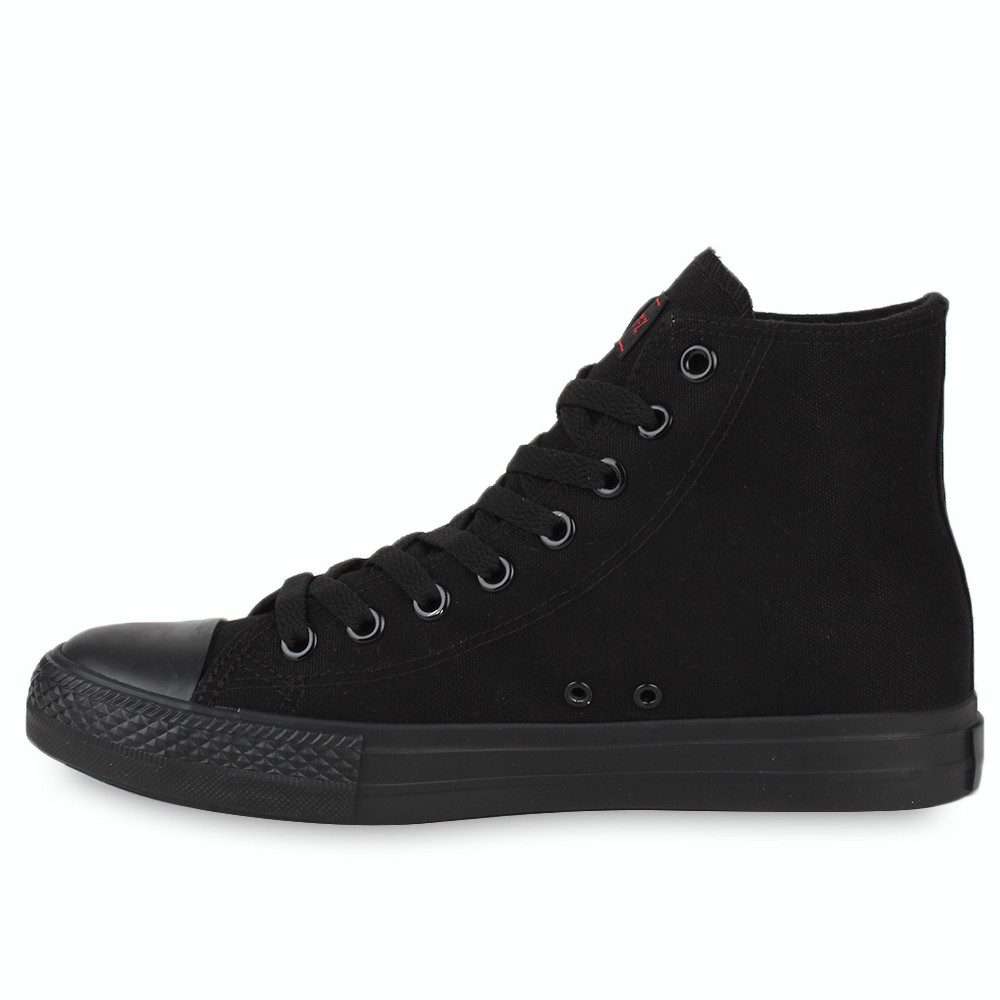 VAN HILL 5411945 HO CB019-1 Herren Sneaker All Black 45 Sneaker Herren High Top Sneakers Schnürer Sportschuhe