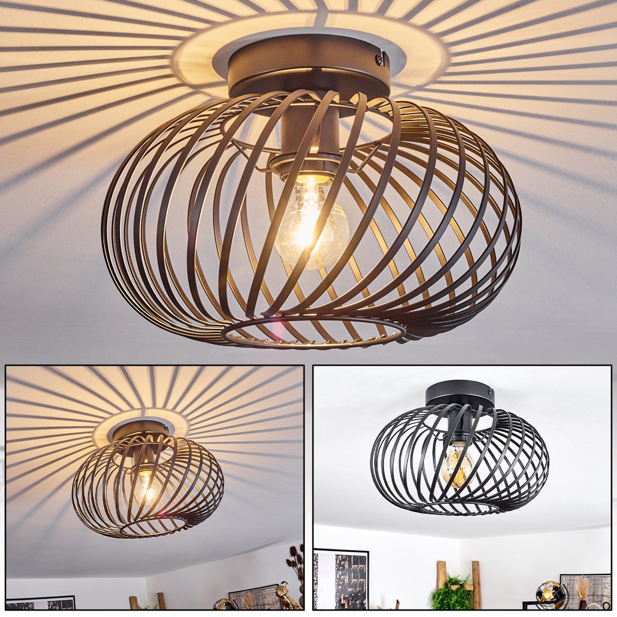 hofstein Deckenleuchte »Aidone« runde Deckenlampe aus günstig online kaufen