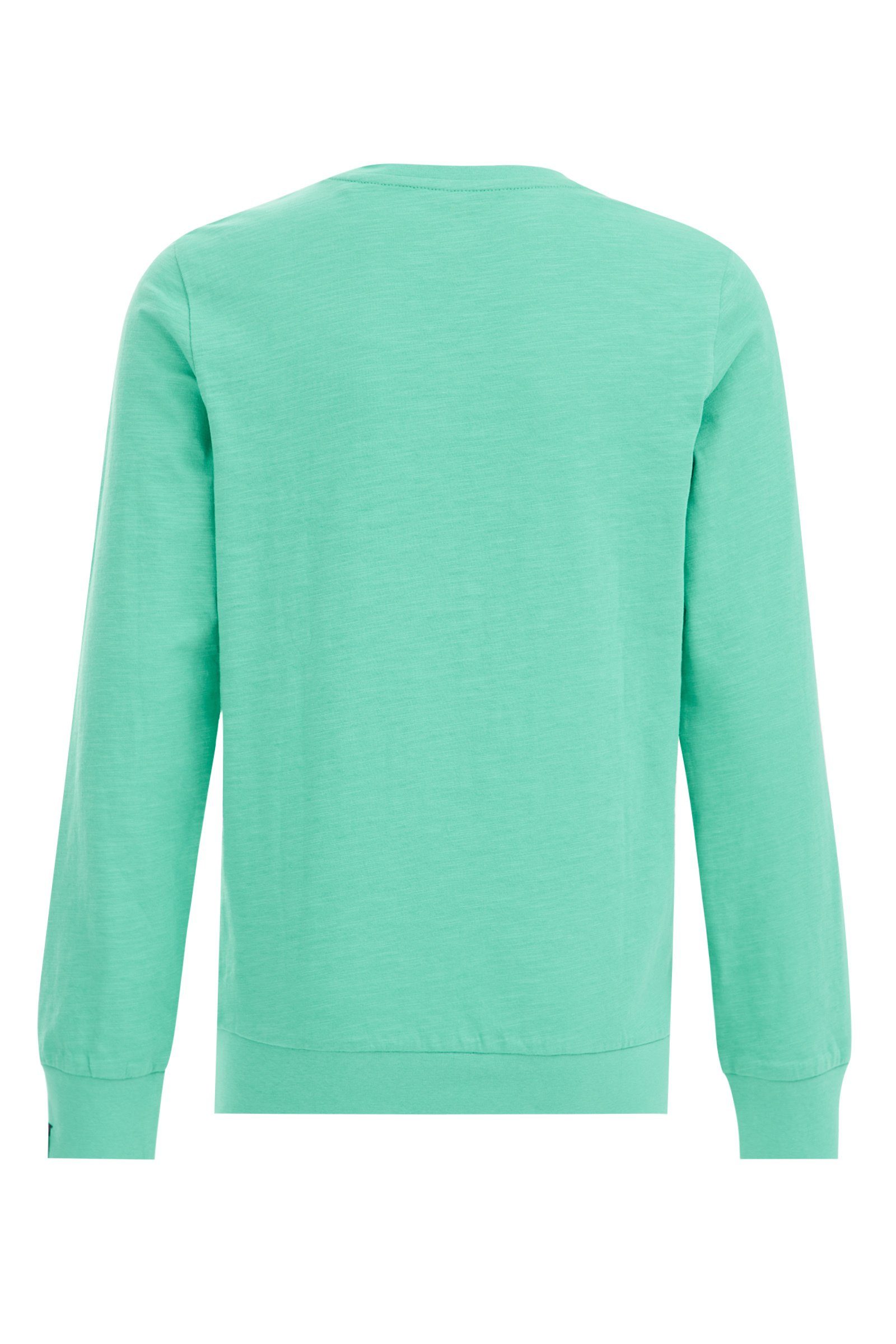 Mintgrün Fashion (1-tlg) Longsleeve WE