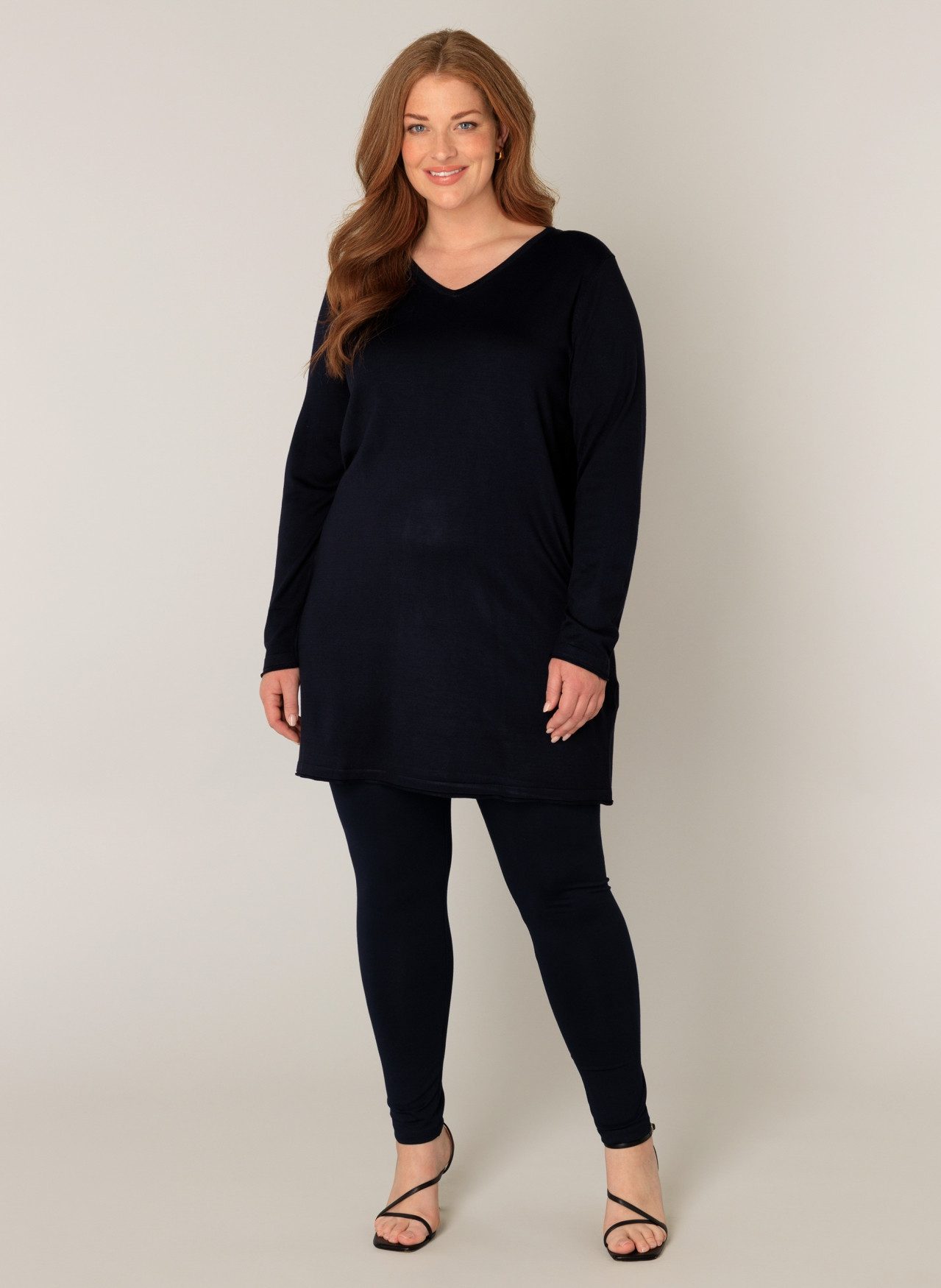 V-Ausschnitt-Pullover BAS-ANINE-LONG