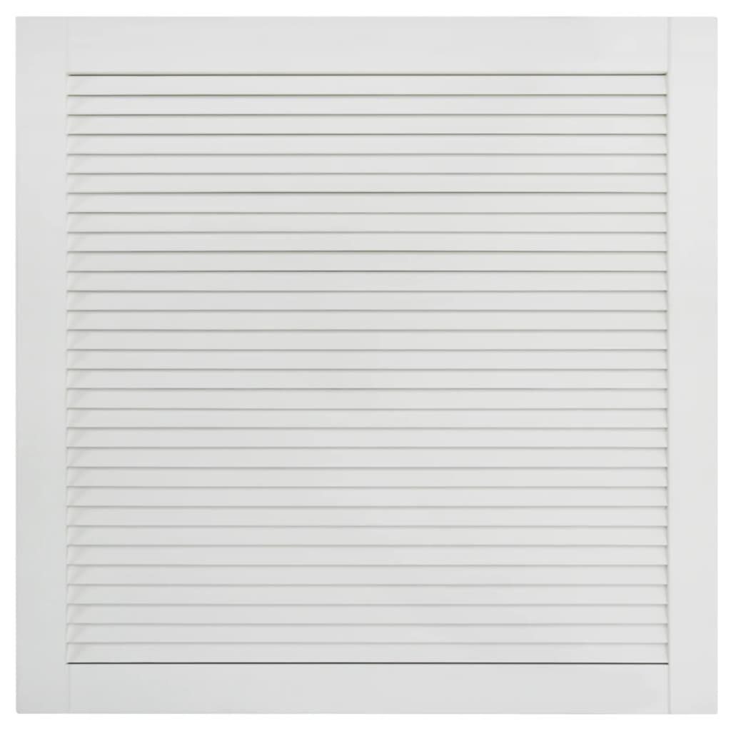 vidaXL Schranktür Schranktür Lamellen-Design Weiß 39,5x39,4 cm Massivholz Kiefer (1 St)