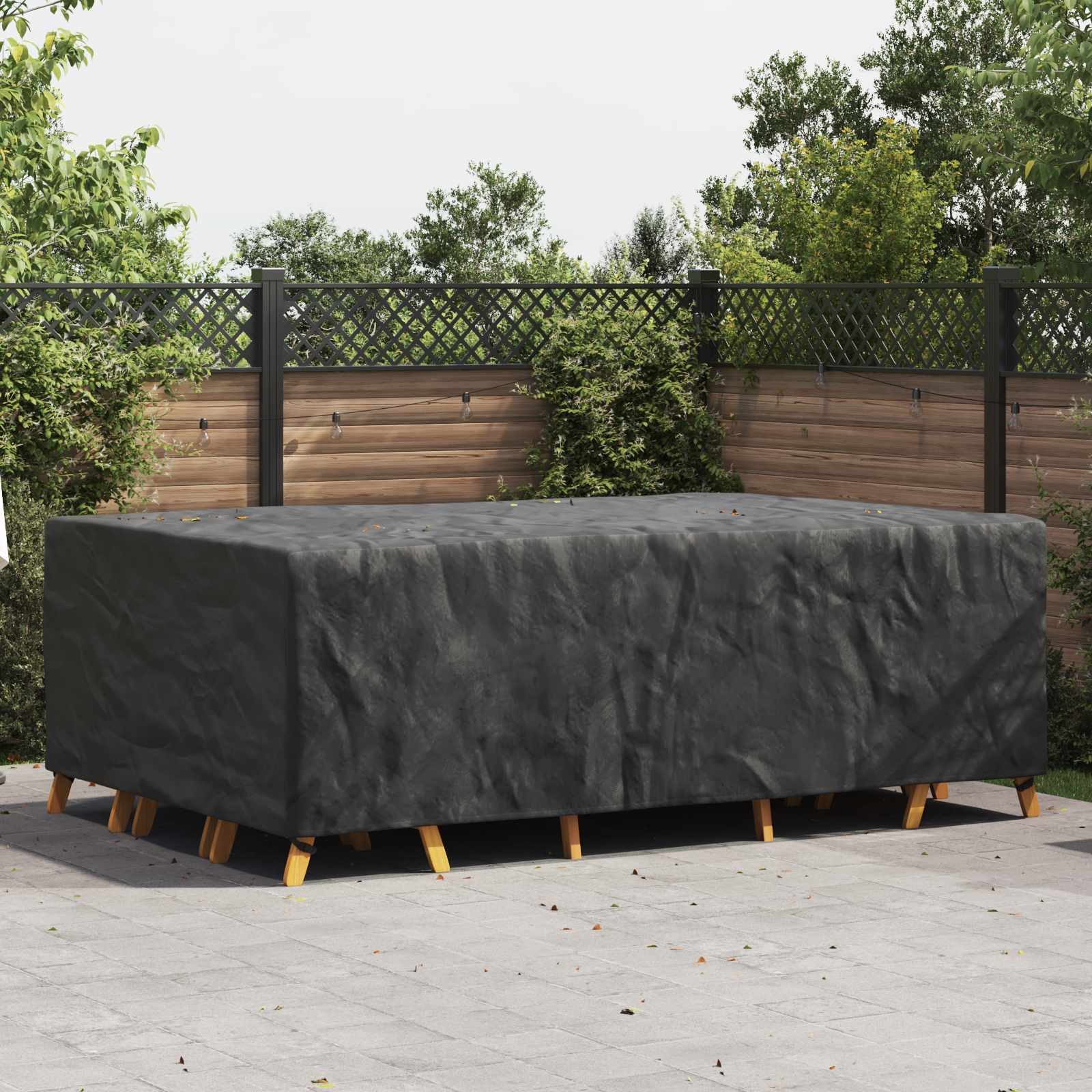 vidaXL Gartenmöbel-Schutzhülle Möbelbezug Uni Schwarz 300 x 200 x 90 cm 210D (1-St)