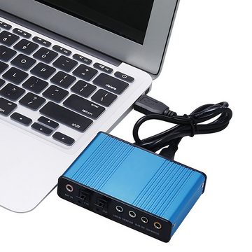 Retoo Externe USB Kanal 7.1 5.1 Adapter für PC mit SPDIF Didital Audio Soundkarte, Überragende Klangqualität Vielseitigkeit Einfache Installation