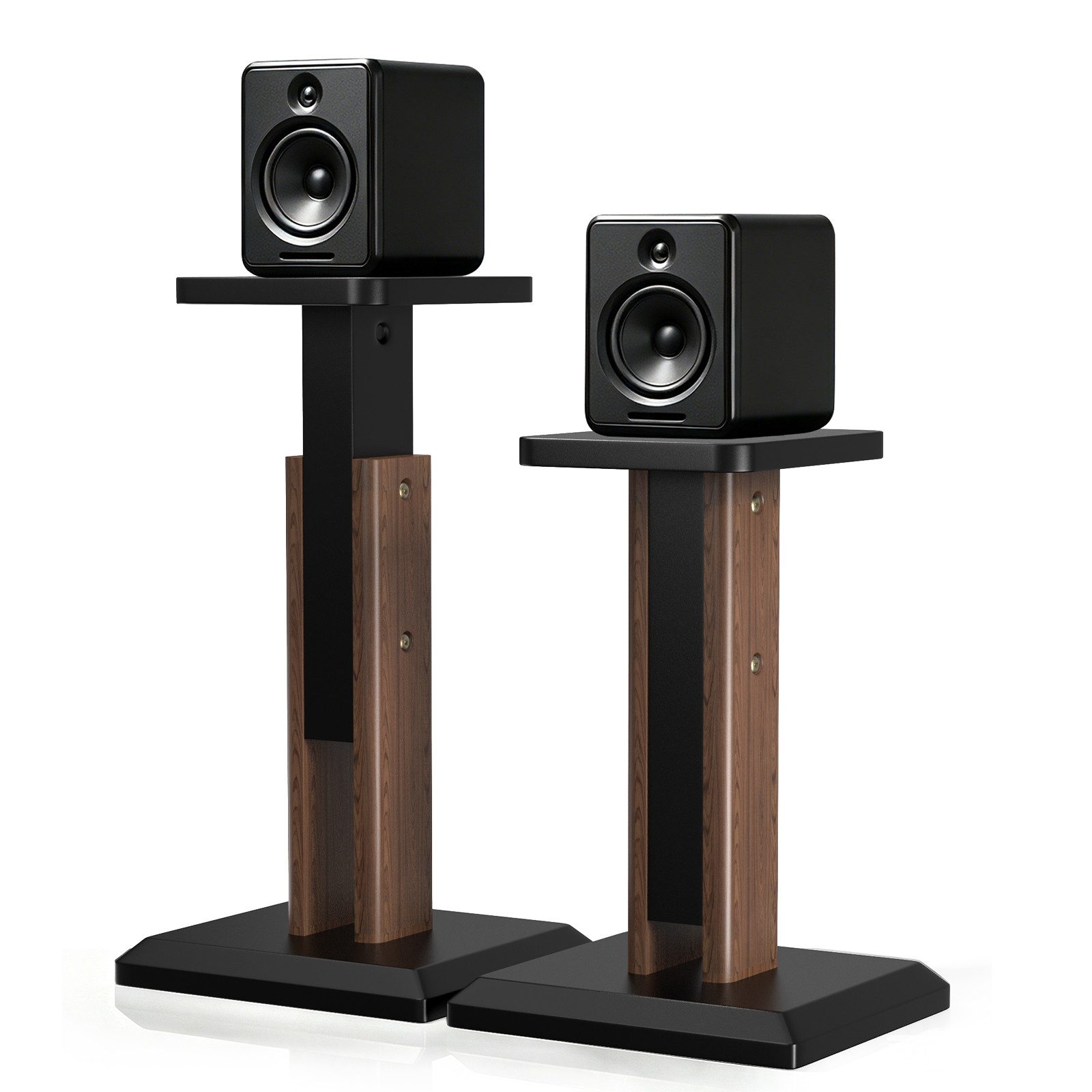 XIIW Lautsprecherständer 2er-Set Holz Boxenständer 45-65 cm Lautsprecher Ständer 18kg Tragkraf, (Höhenverstellbar, von 4 bis 10 Zoll, Massiv, Kompatibel mit Desktop-Lautsprechern von Klipsch, Edifier und J-B-L)