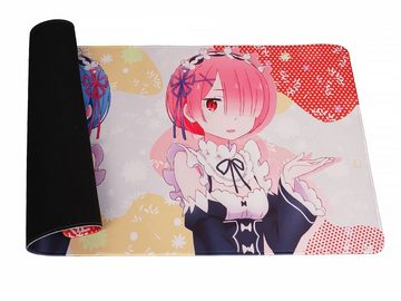 GalaxyCat Mauspad Großes Re:Zero Gaming Mauspad, XXL Tischauflage 80x40cm, Motiv: Rem, XXL Gaming Mauspad mit Rem & Ram