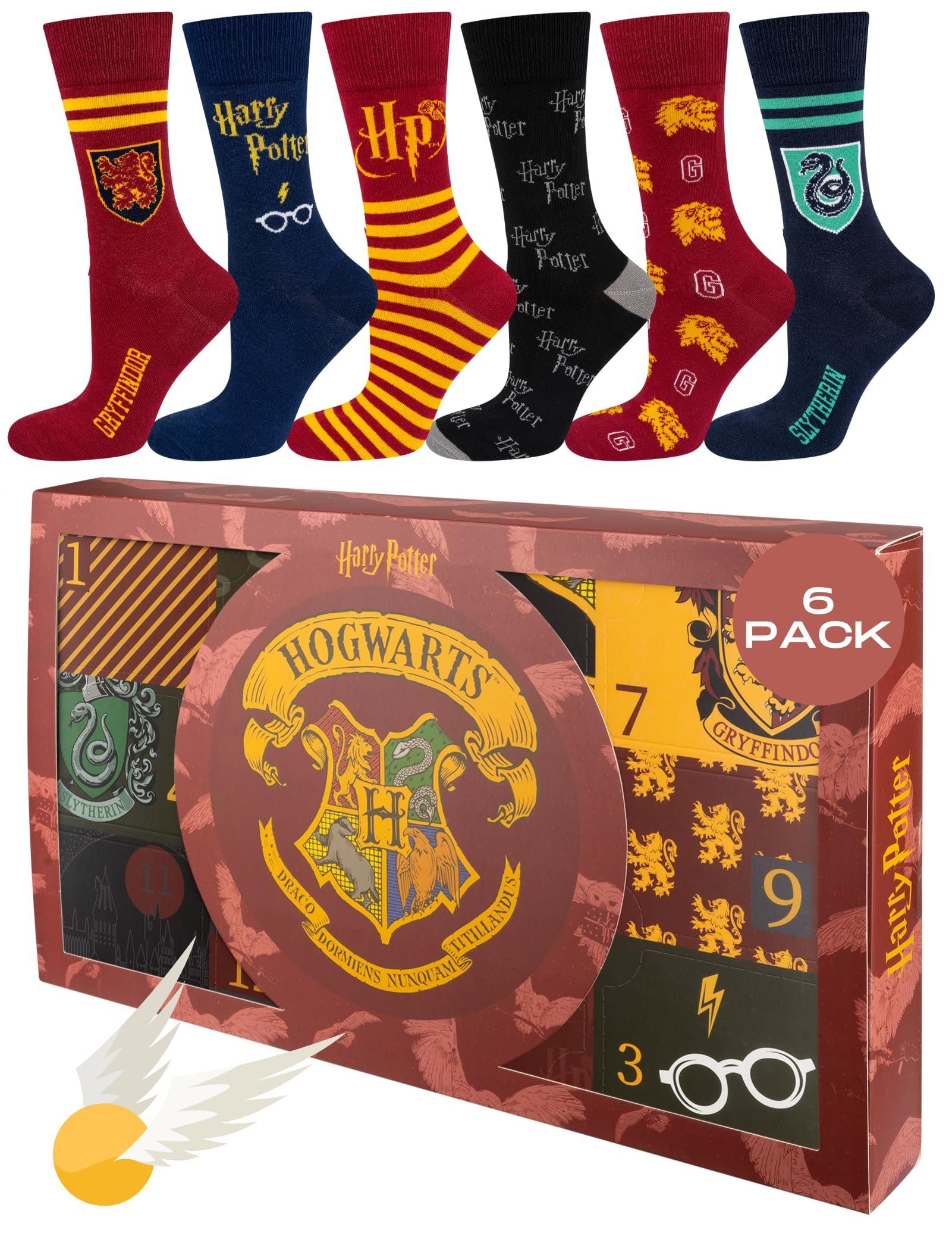 Soxo Носки Wizarding World Harry Potter Носки Herren Damen Geschenke 6 Paar (6 Paar) Harry Potter socken
