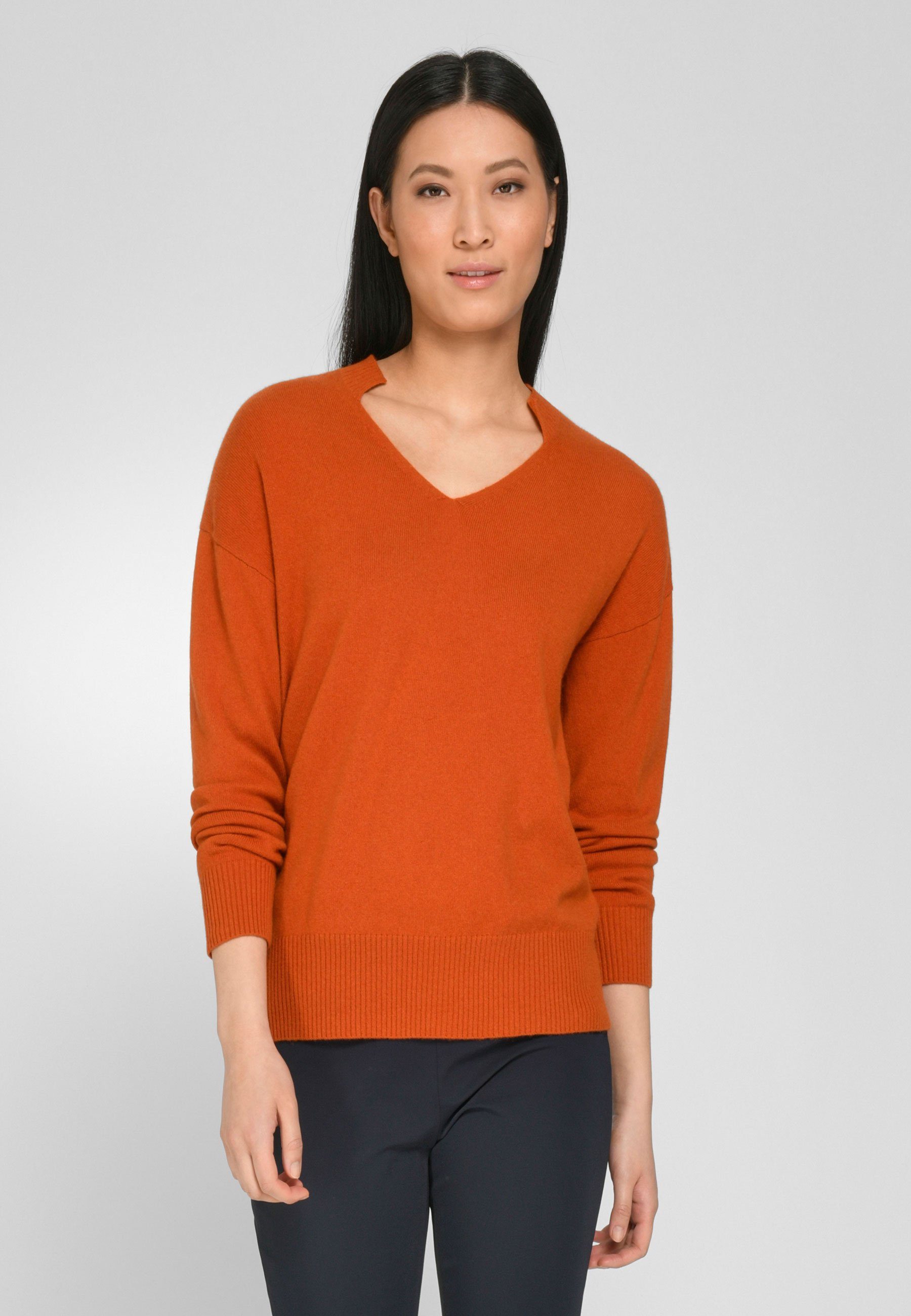 include Strickpullover New Wool mit modernem Design orange