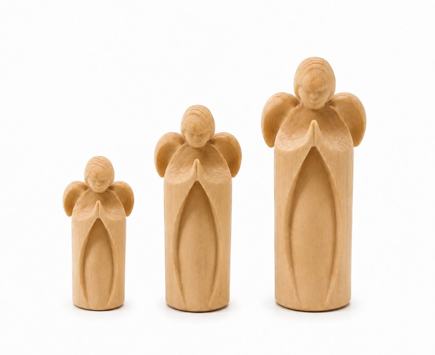 Zirbenvielfalt Engelfigur Zirbenengel betend - 3 Größen 7,5/9/11cm