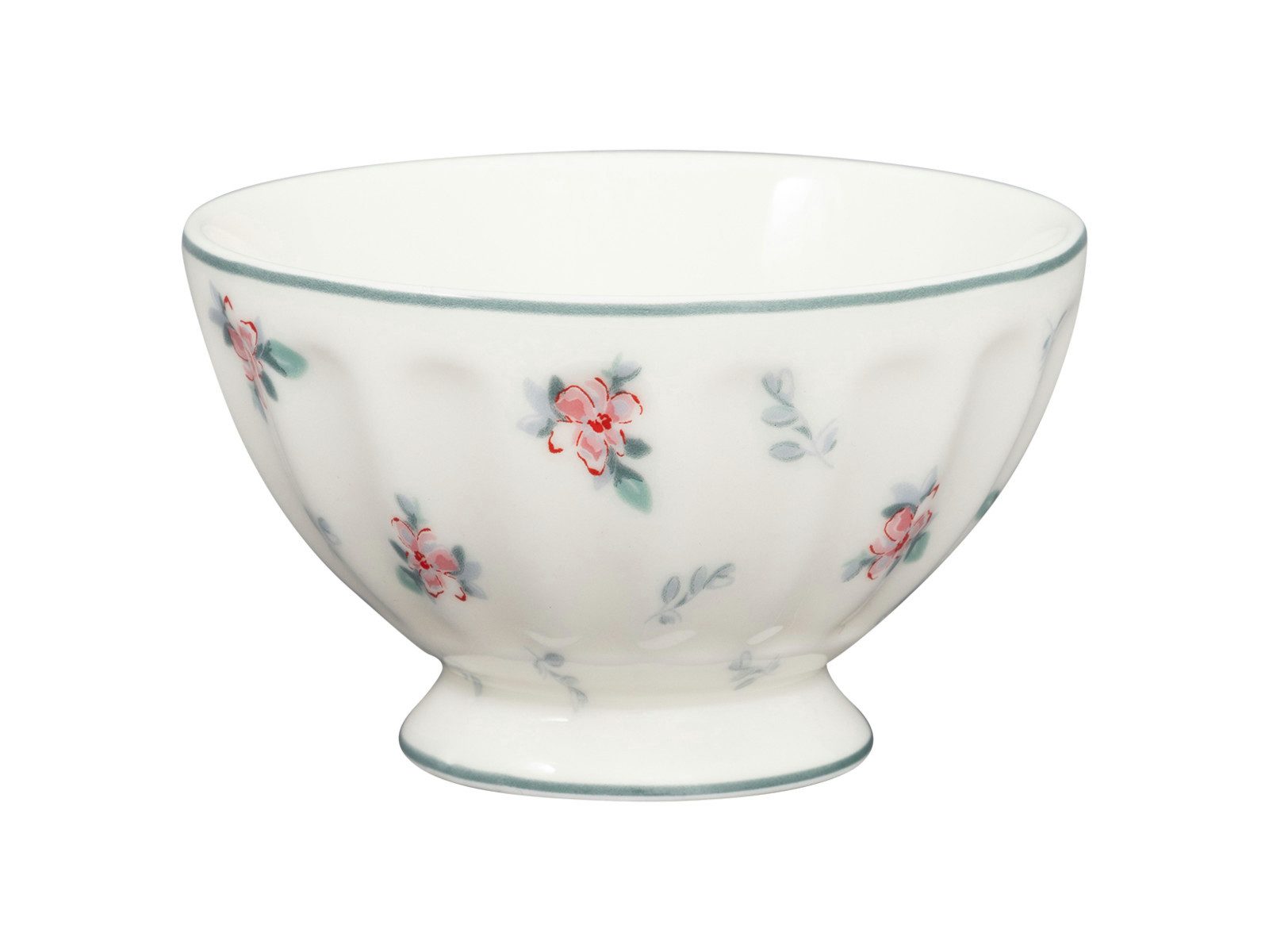Greengate Schale Jalia French Bowl medium white 10cm, Steinzeug, (Bowls)