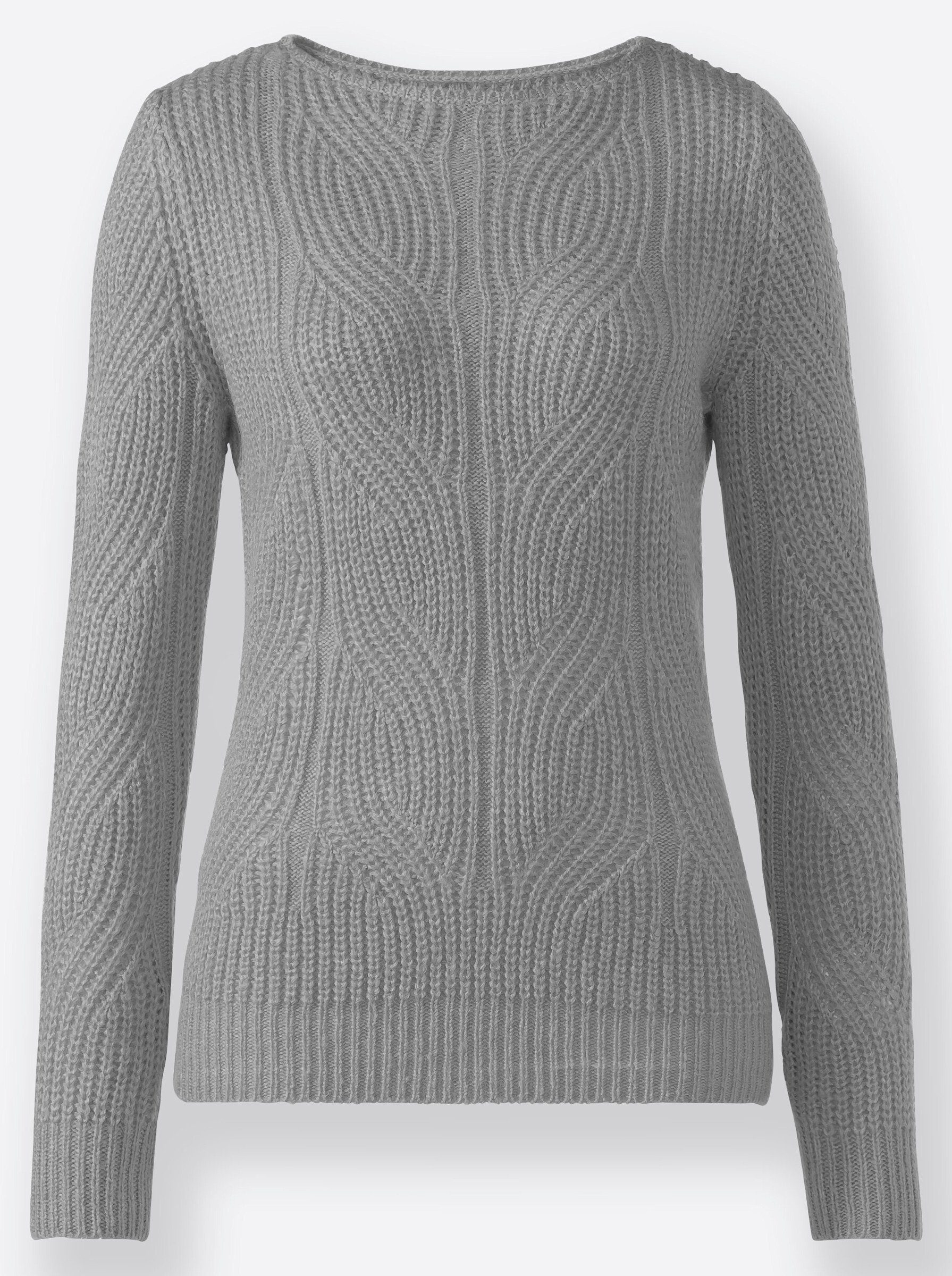Witt Strickpullover Pullover Langarm Zopfmuster, Grobstrick