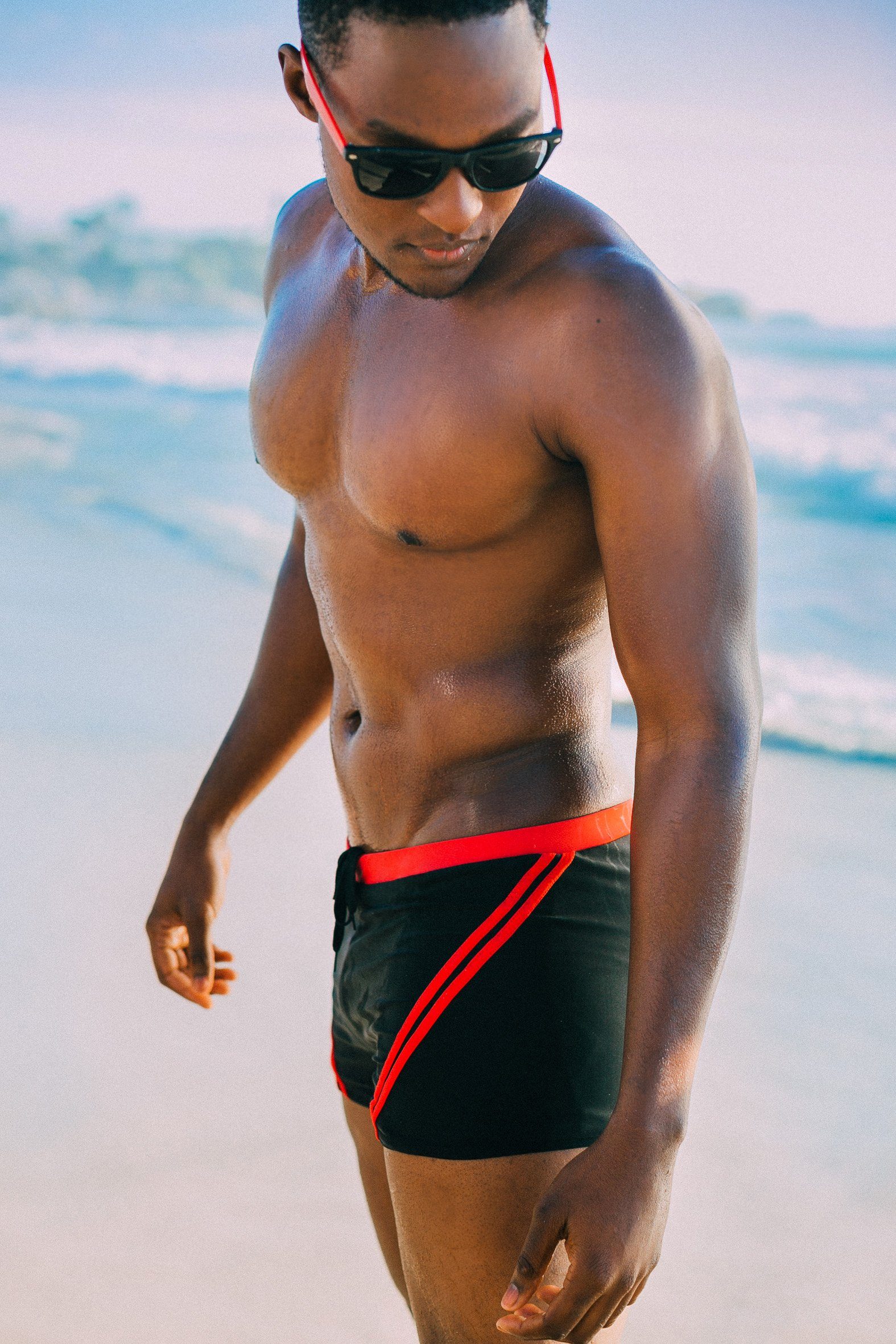 Luvanni Badehose Badehose Herren Schnelltrocknende Beachshorts TS7 TS8 Badeshorts Boardshorts Schwimmhose Männer Shorts Hose mit Streifenmuster