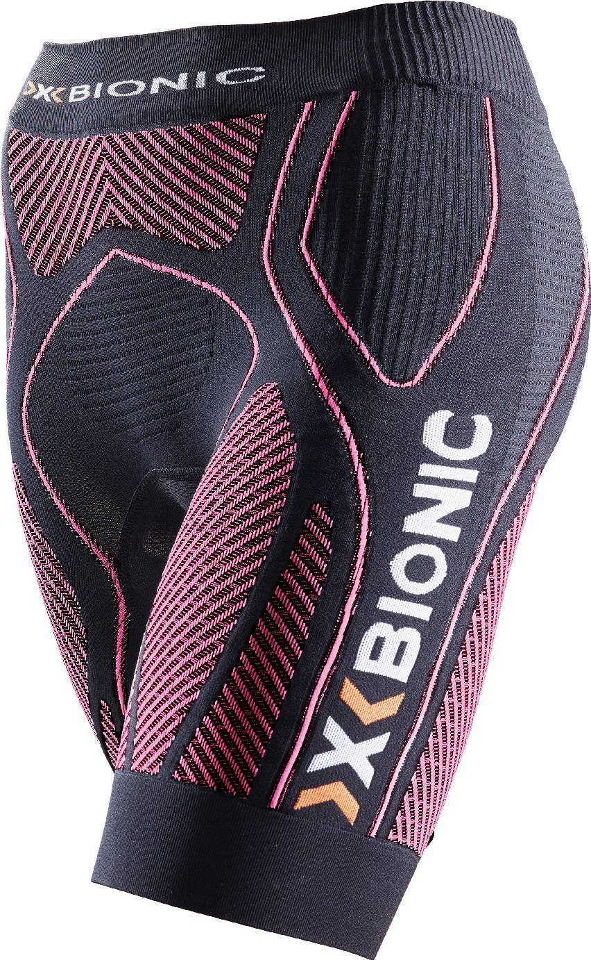 X-Bionic Laufhose Short The Trick kurz schwarz/pink Damen