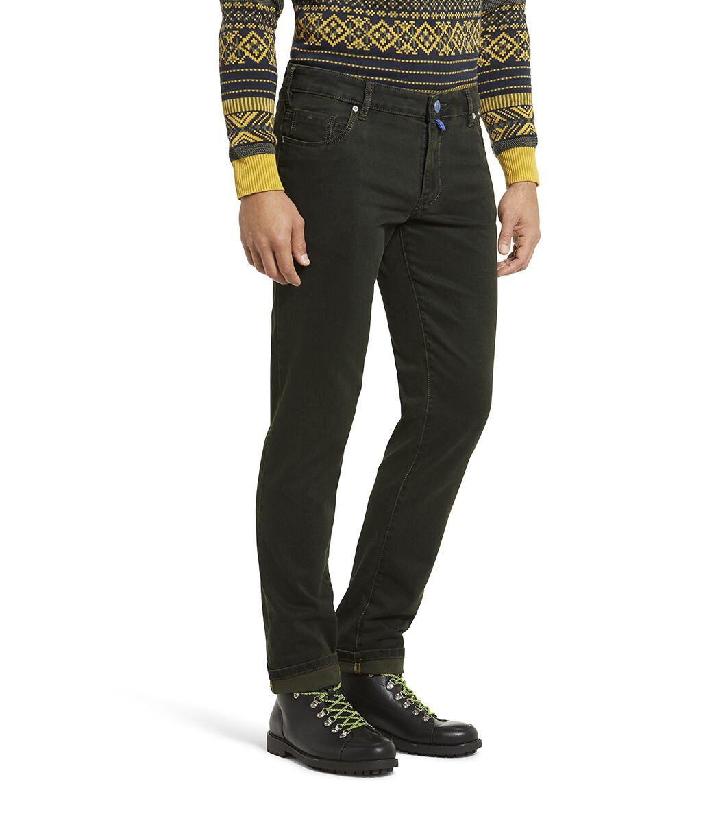 MEYER Slim-fit-Jeans M5 mit Super-Stretch dunkelgrün