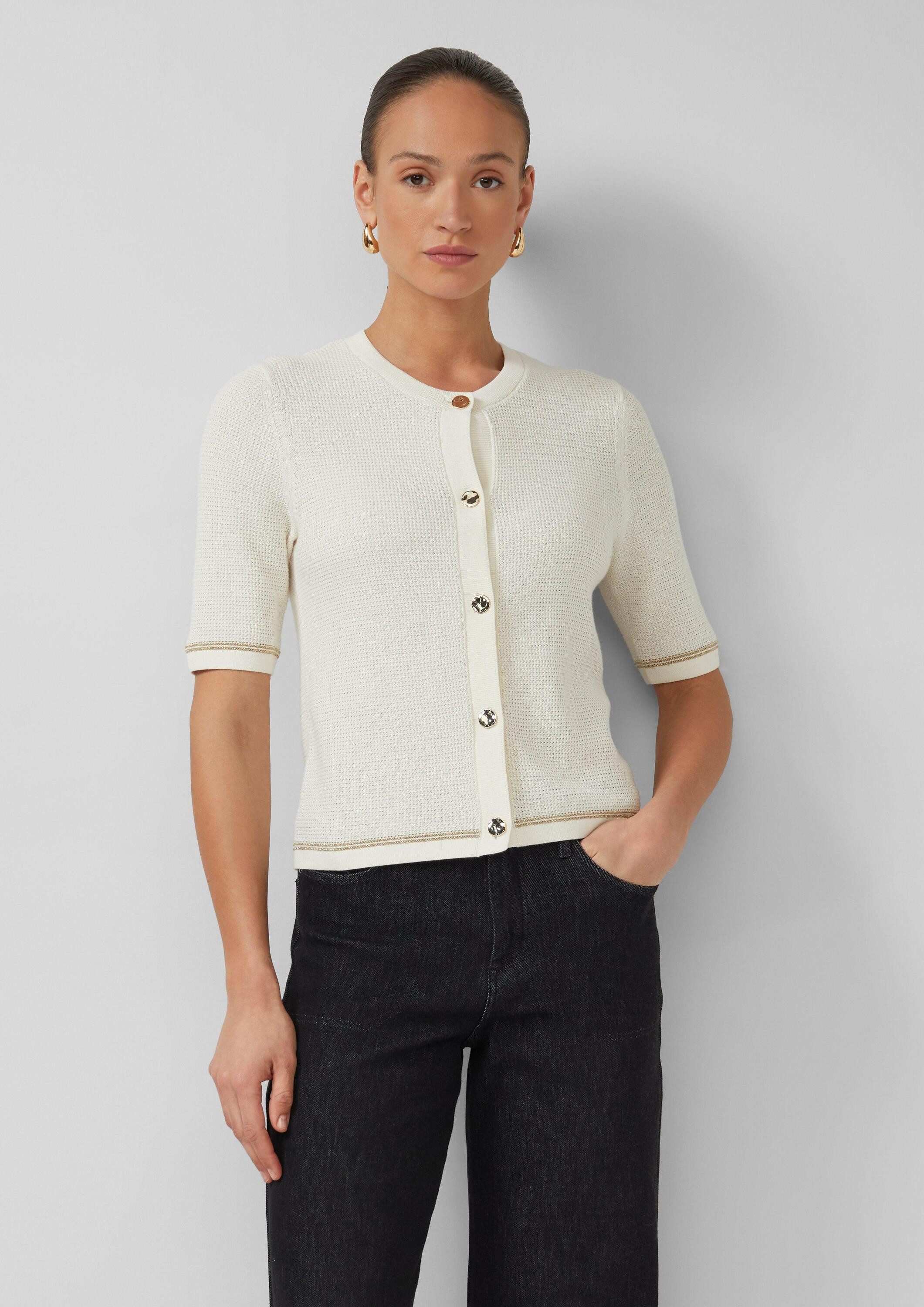 s.Oliver Cardigan Strickjacke Strickjacke mit Glitzergarn und Strukturmuster