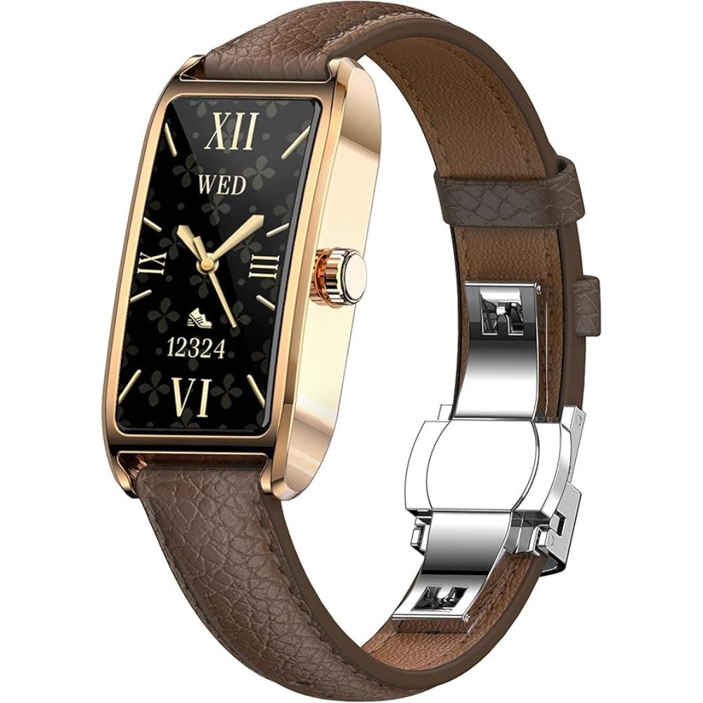 findtime Damen's Elegant Fitnesstracker IP68 Wasserdicht Sportuhr Smartwatch (1,13 Zoll, Android iOS), 1-tlg., mit Schrittzähler Schlafanalyse Menstruationszyklus Pulsuhr Damenuhr