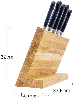 Siena Home Magnet-Messerblock MONZA (1tlg), aus FSC®-zertifiziertem Eichenholz, FSC 100 %, Lieferung ohne Messer