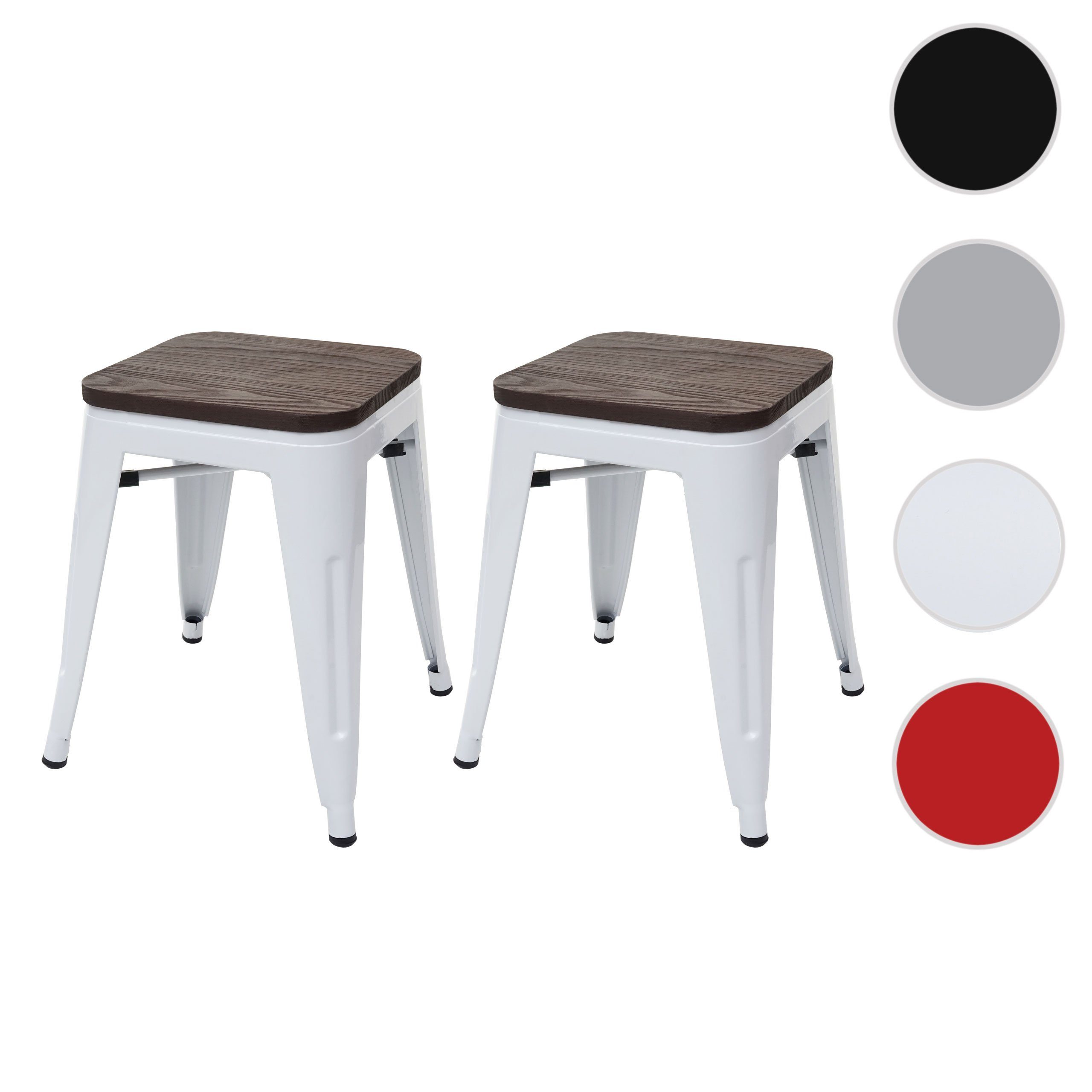 MCW Hocker MCW-A73-2-H, mit Holzsitzfläche, Maximale Belastbarkeit pro Stuhl: 120 kg