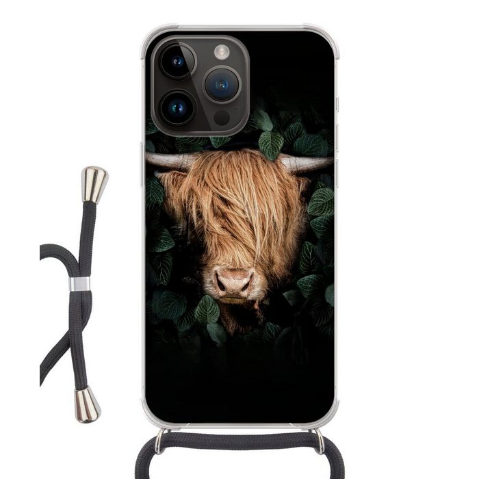 MuchoWow Handyhülle Schottische Highlander - Tier - Flora Handyhülle Telefonhülle Apple iPhone 14 Pro