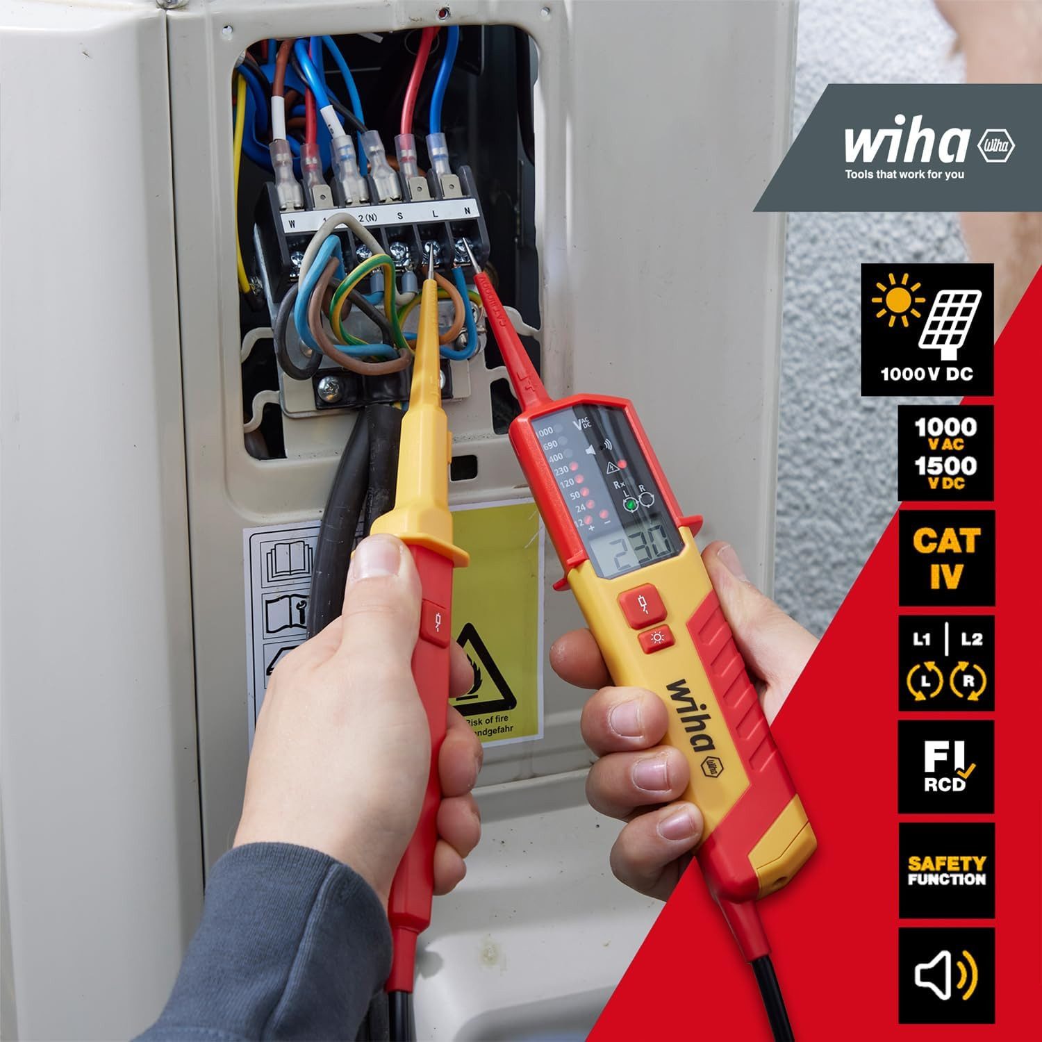Wiha Werkzeugkoffer Lehrlingskoffer (45742), inkl. Spannungsprüfer, für Elektro-Installation 39-teilig VDE – Bild 4 von 5