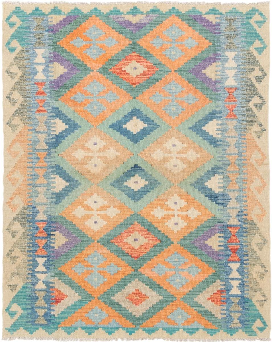 Orientteppich Kelim Afghan 152x190 Handgewebter Orientteppich, Nain Trading, rechteckig, Höhe: 3 mm