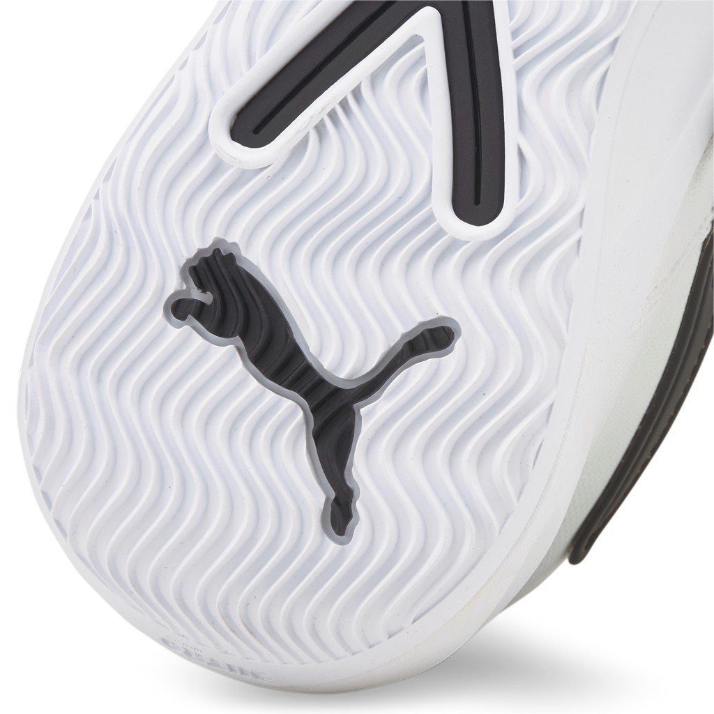 PUMA Hallen-Indoorschuhe Rise Nitro weiss/schwarz Herren Badmintonschuh