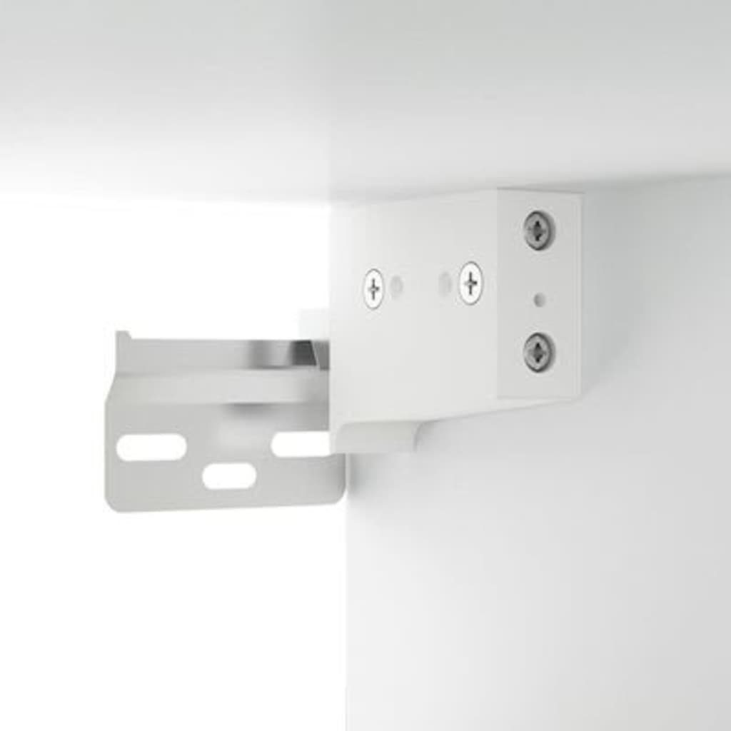 cm Weiß (1-St) Badezimmerspiegelschrank mit 76x15x55 LED Spiegelschrank vidaXL