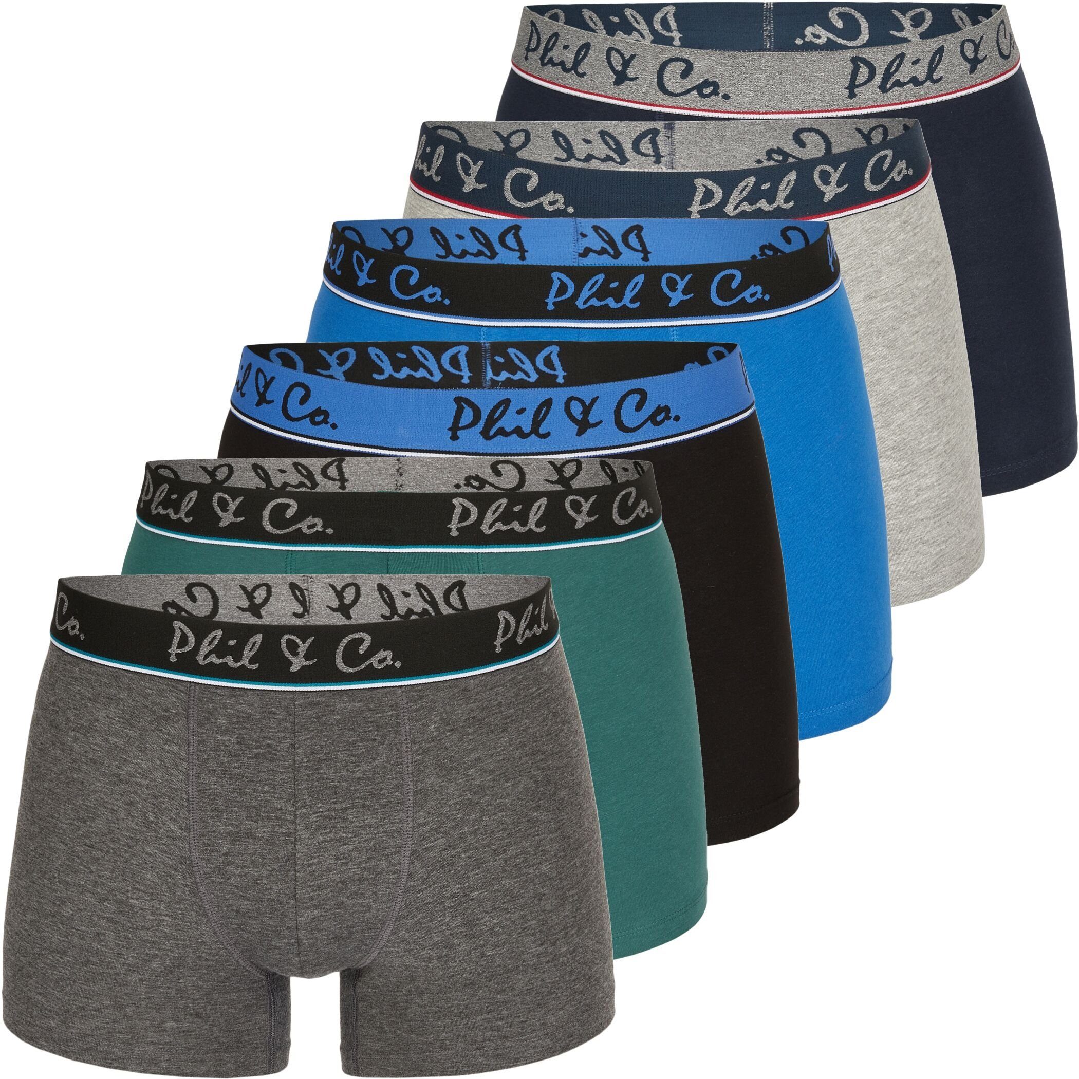 Boxershorts 6er Pack Phil & Co Berlin Jersey Boxershorts Trunk Short Pant FARBWAHL