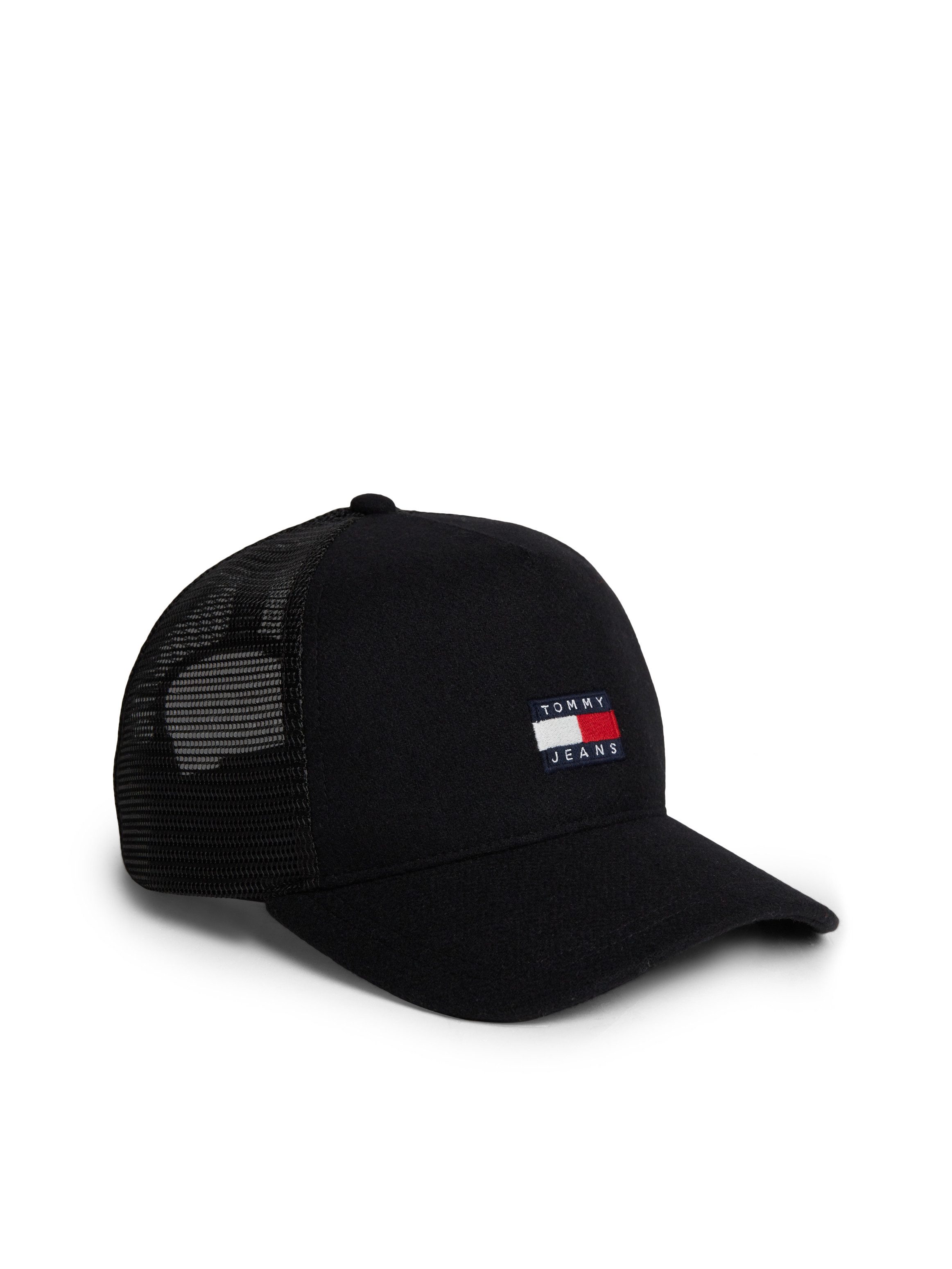 Tommy Jeans Trucker Cap HERITAGE TRUCKER CAP Regular fit mit festem Schirm, Woll-Mix